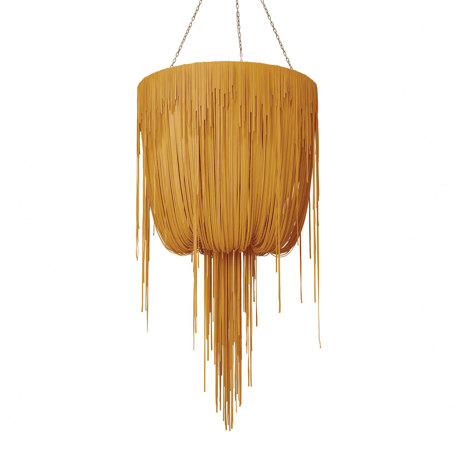 Medium Round Urchin Leather Chandelier in NeKeia Leather
