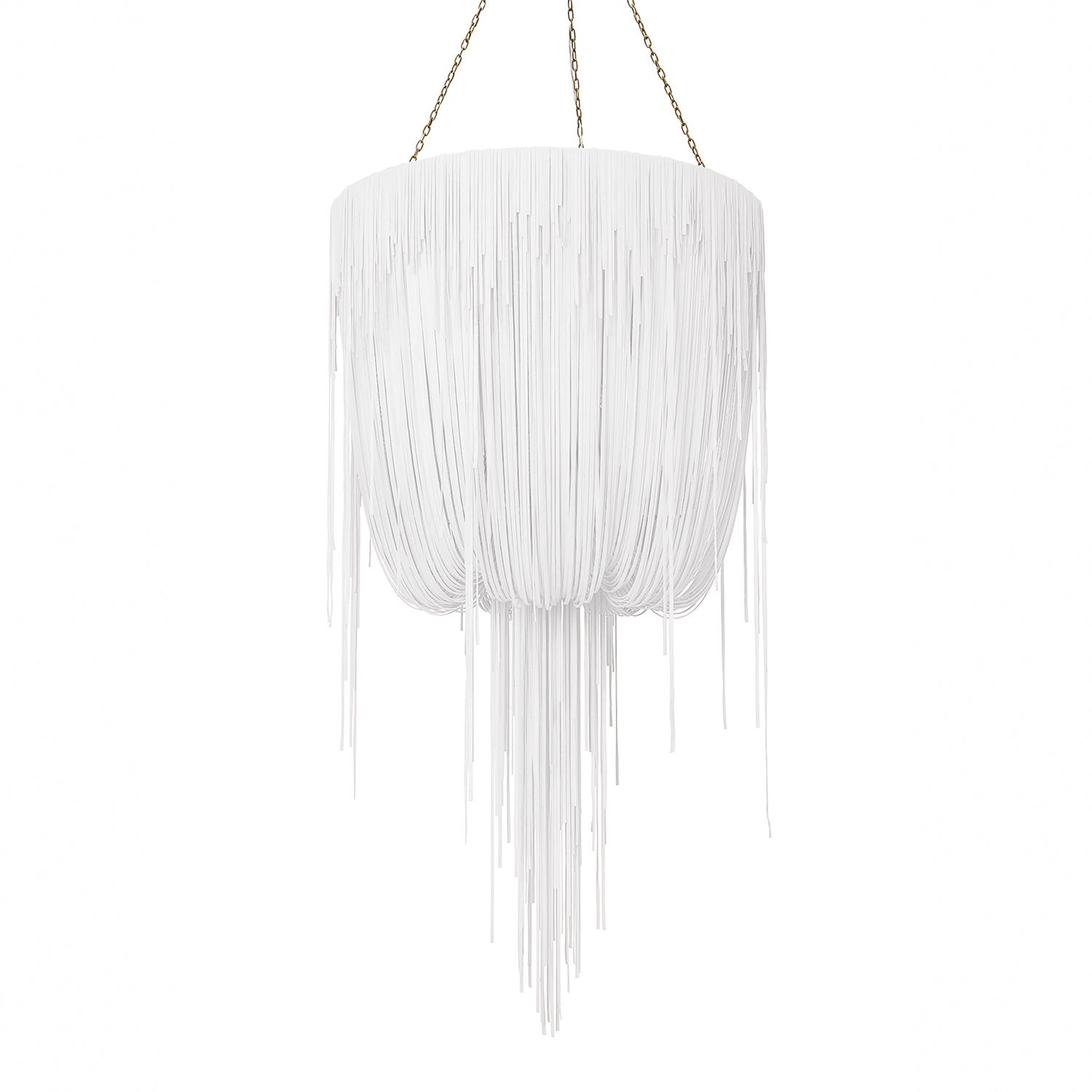 Medium Round Urchin Leather Chandelier in Premium Leather
