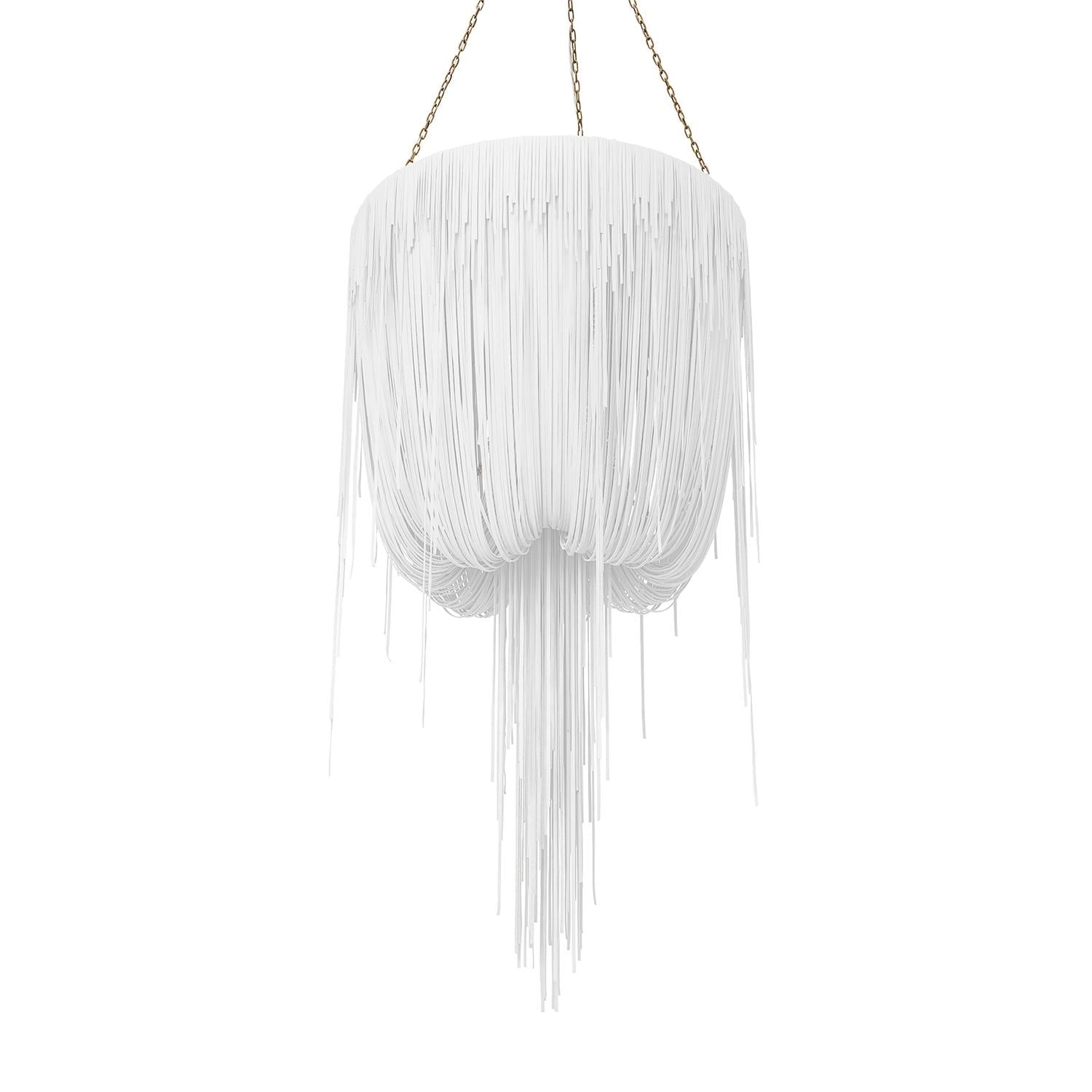 Medium Round Urchin Leather Chandelier in Premium Leather