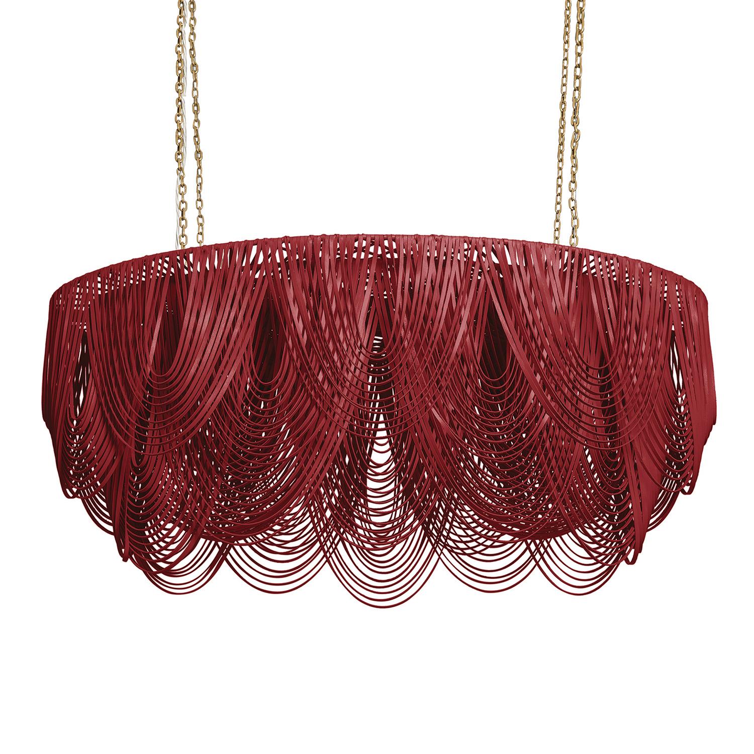 Medium Oval Whisper Leather Chandelier in NeKeia Leather