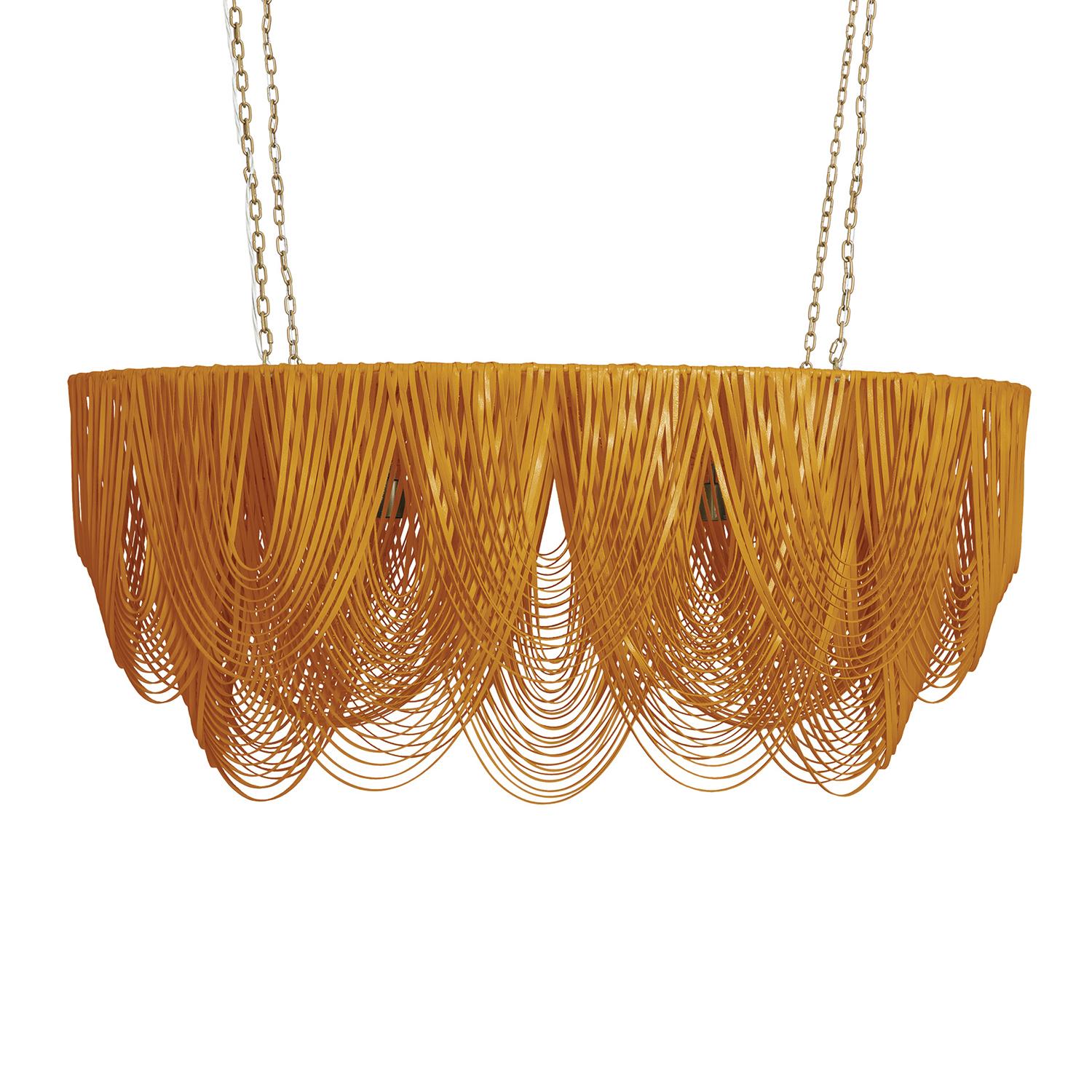 Medium Oval Whisper Leather Chandelier in NeKeia Leather