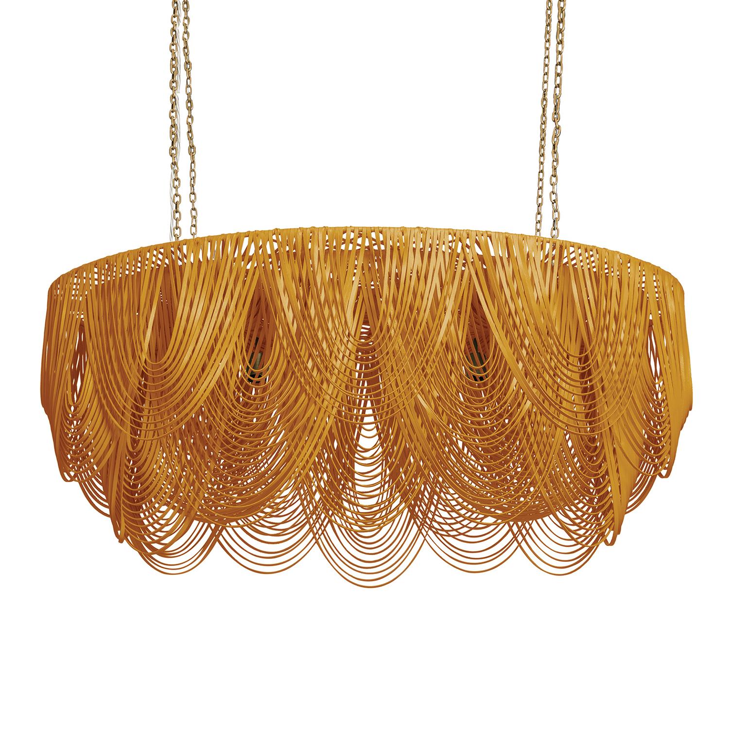 Medium Oval Whisper Leather Chandelier in NeKeia Leather