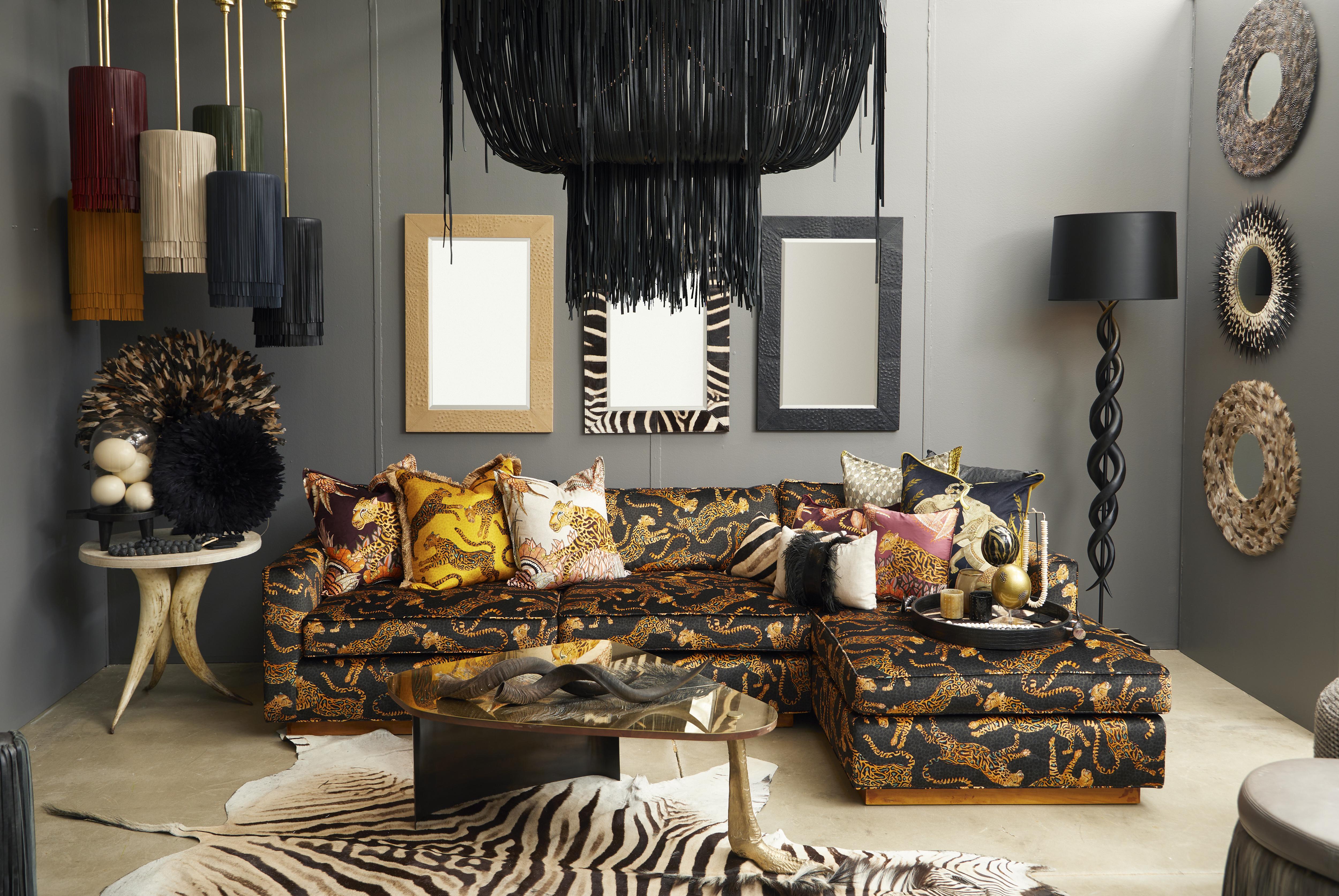 Ostrich Leather Rectangle Mirror  - Cream