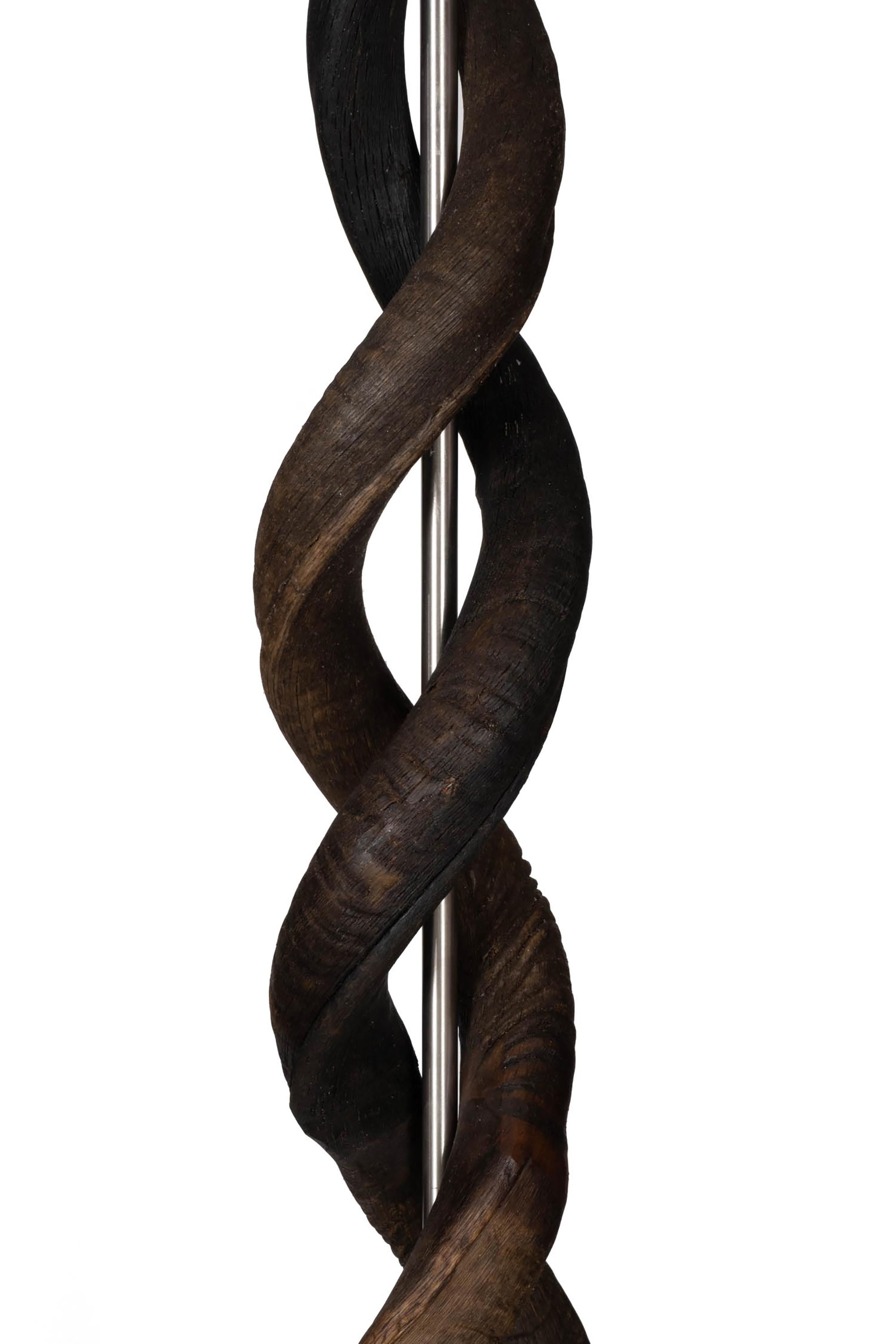 Natural Kudu Horn Double Twist Floor Lamp