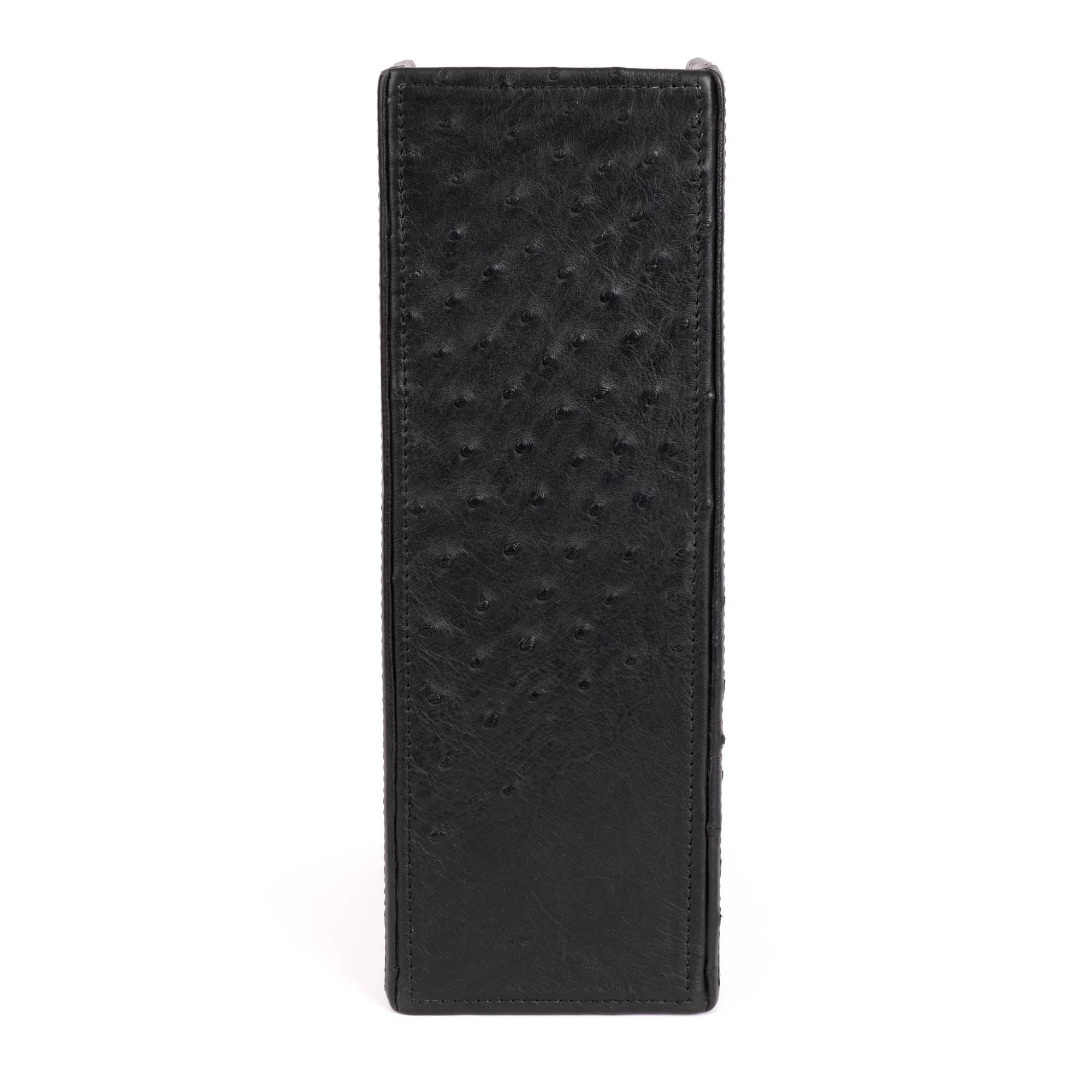 File Holder - Ostrich Leather - Black