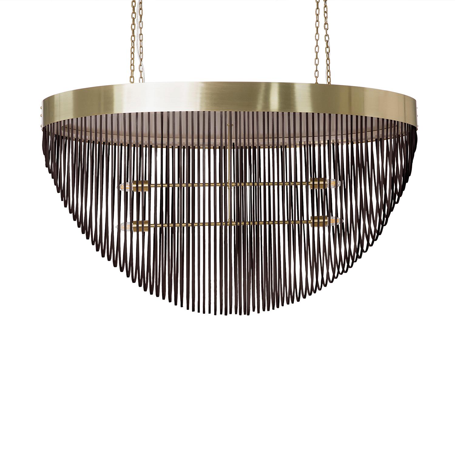 Romantic Brass Oval Chandelier