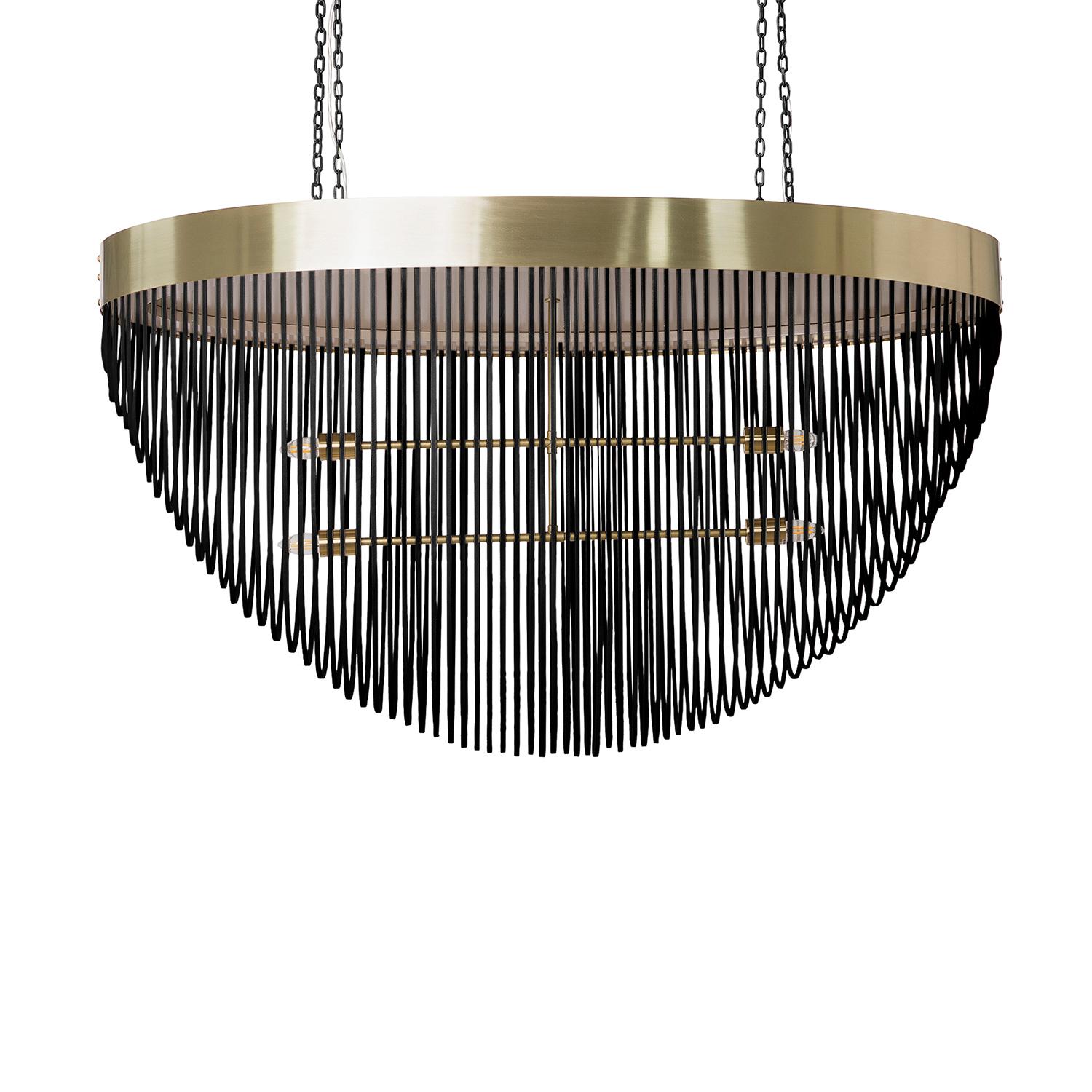 Romantic Brass Oval Chandelier