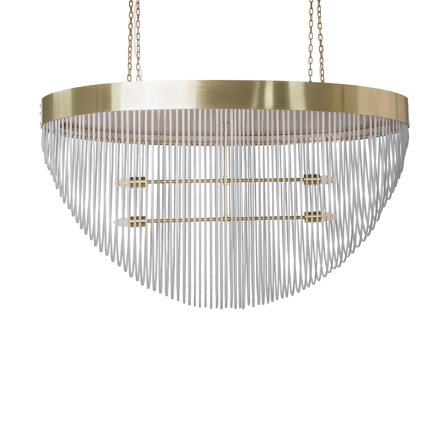 Romantic Brass Oval Chandelier