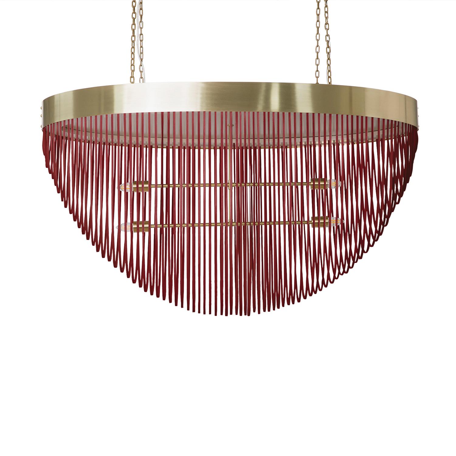 Romantic Brass Oval Chandelier