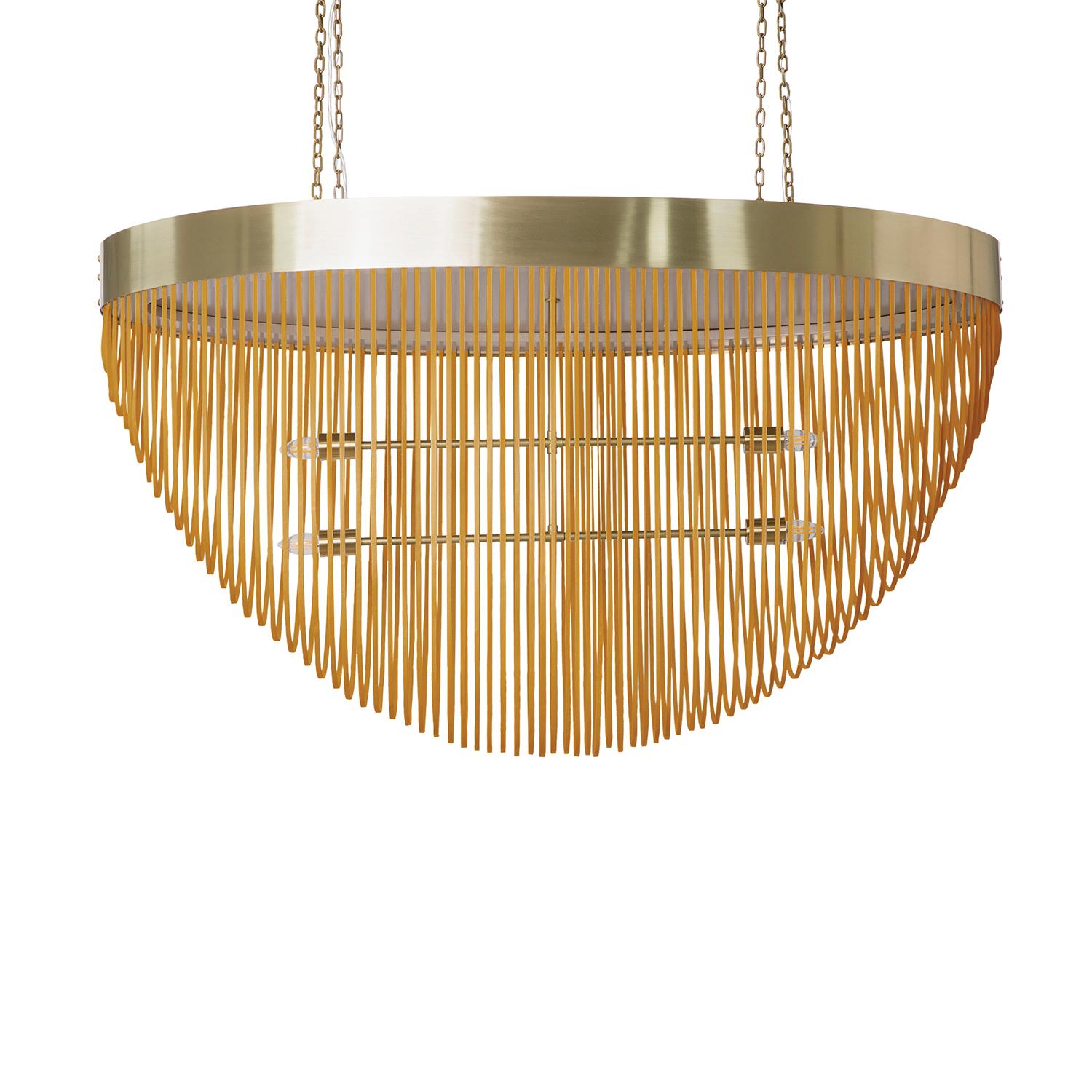 Romantic Brass Oval Chandelier