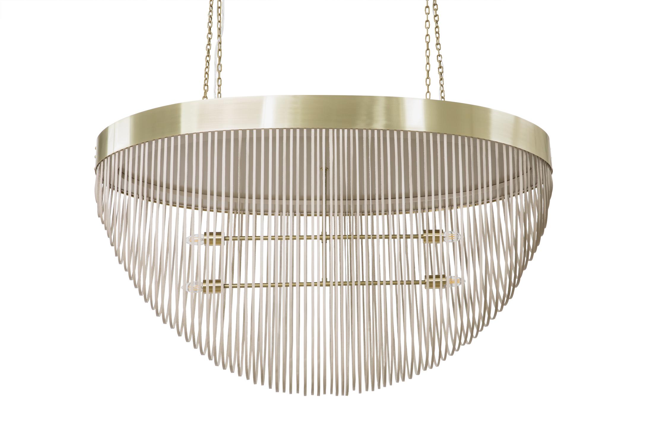 Romantic Brass Oval Chandelier