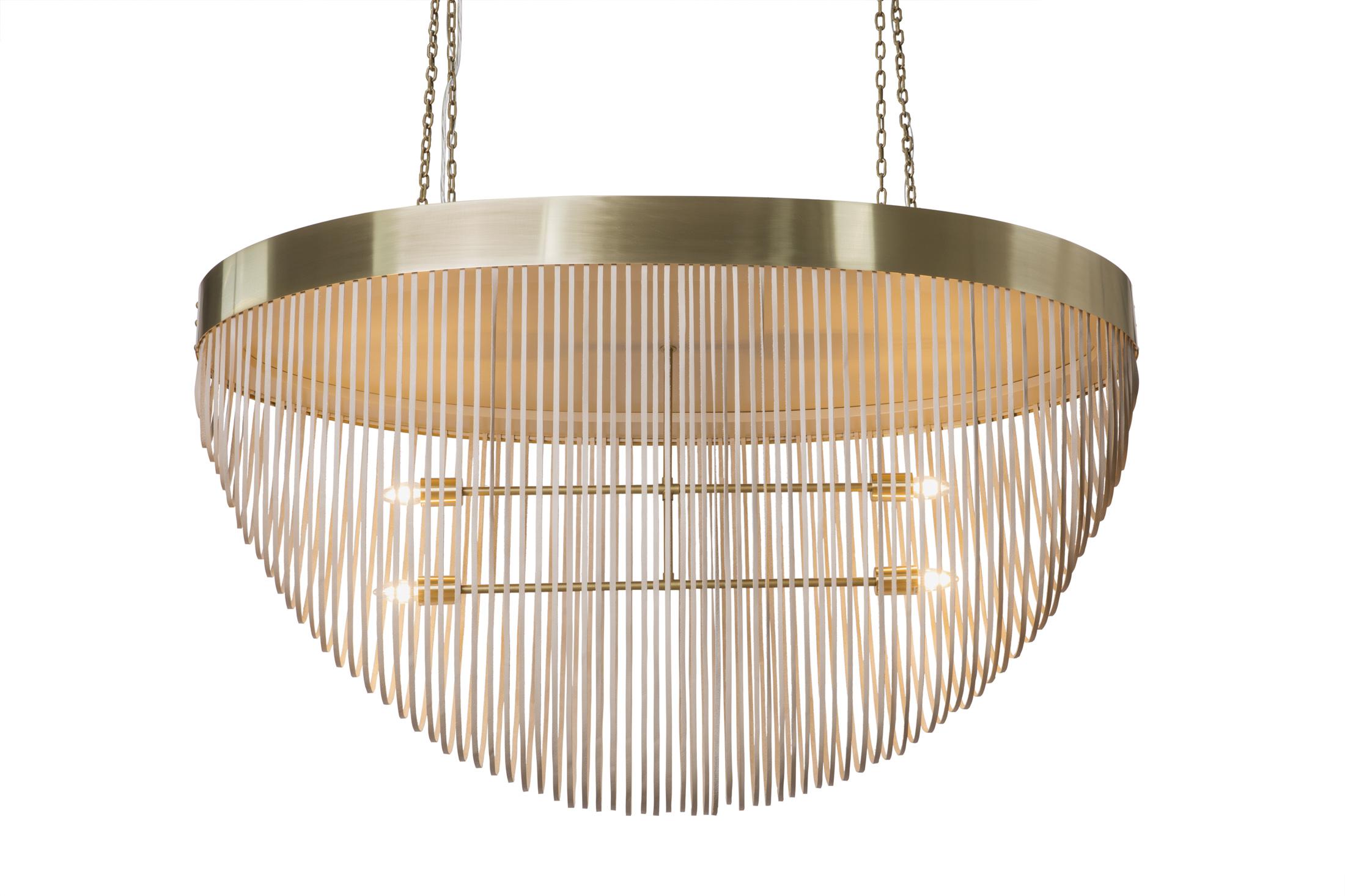 Romantic Brass Oval Chandelier