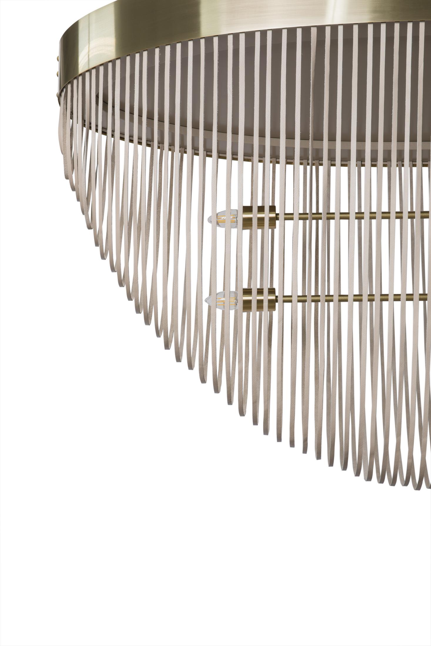 Romantic Brass Oval Chandelier