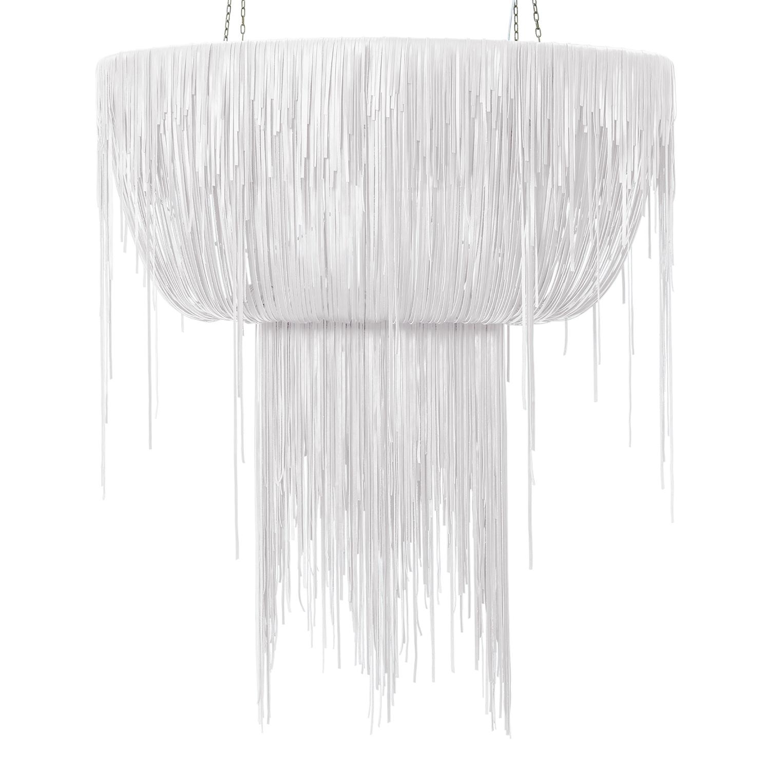 Large Oval Urchin Leather Chandelier in Premium Leather