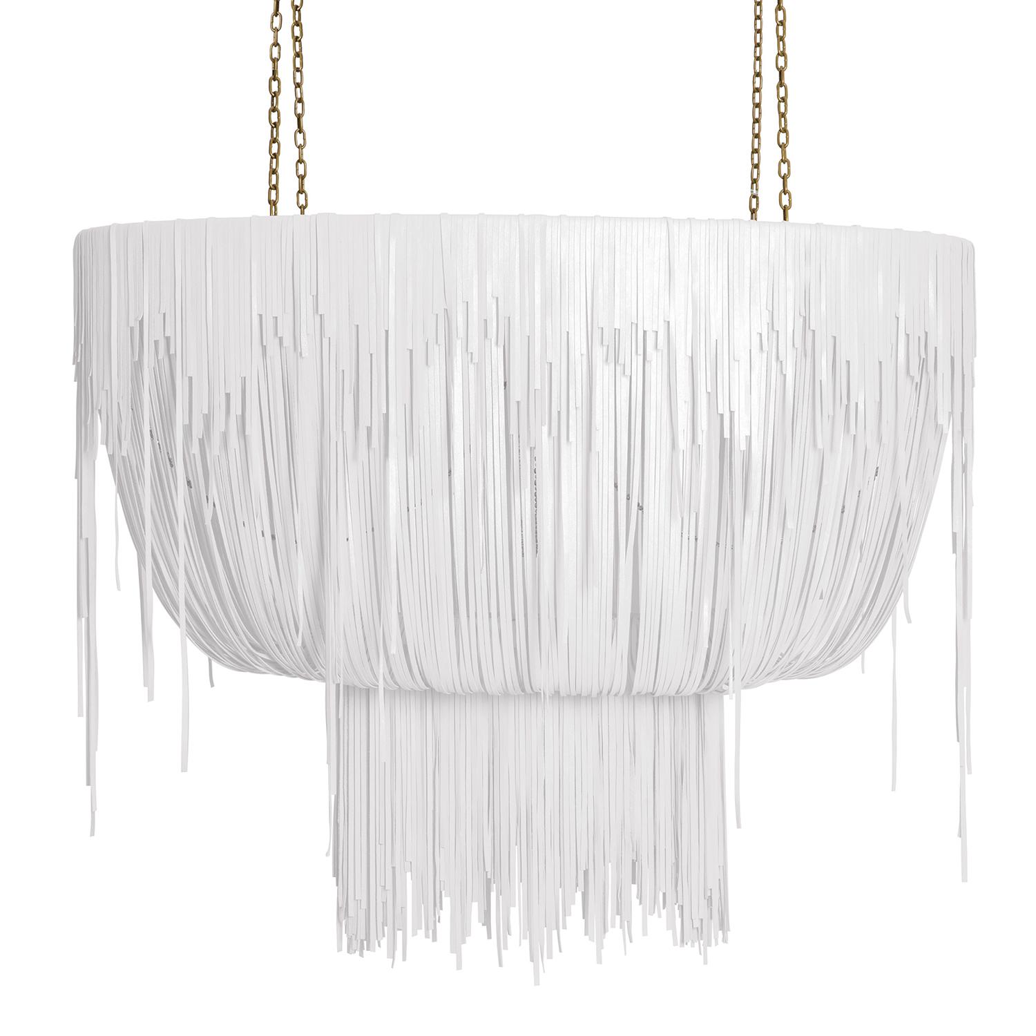 Medium Oval Urchin Leather Chandelier in Premium Leather