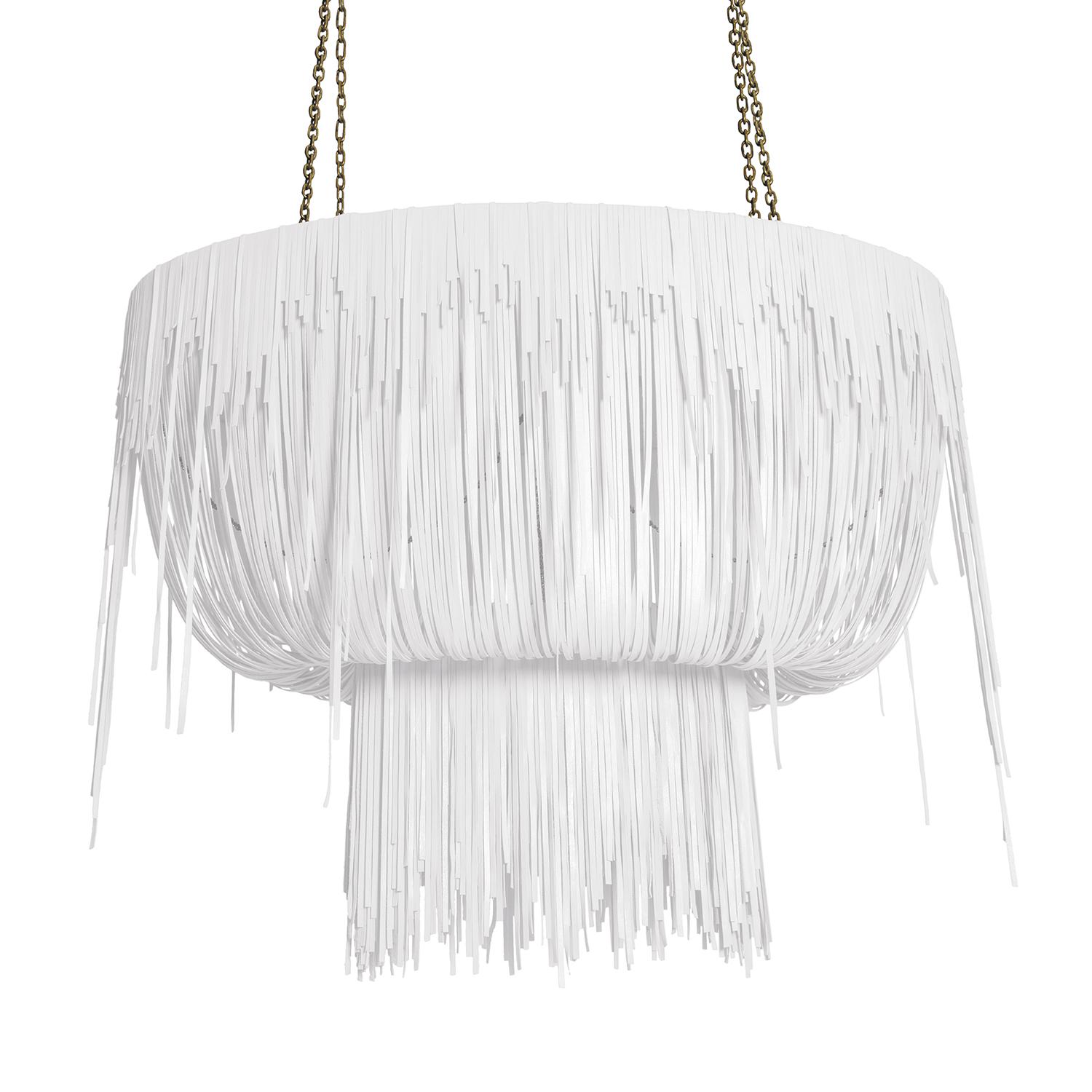 Medium Oval Urchin Leather Chandelier in Premium Leather