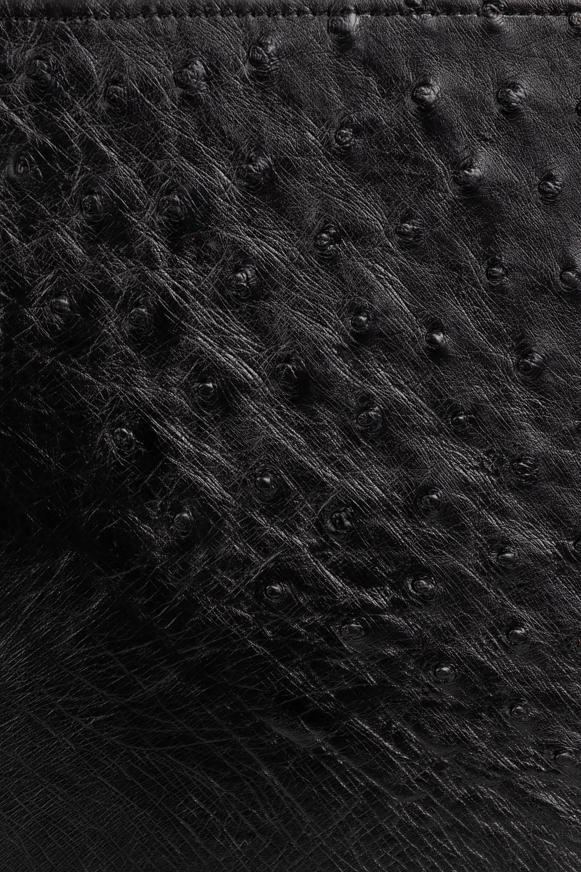 Ostrich Leather Pillow - Black