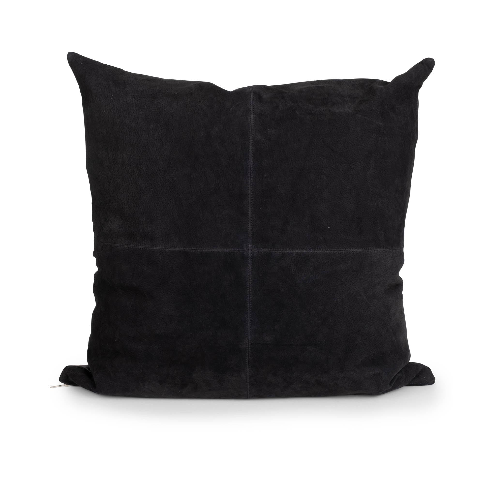 Ostrich Leather Pillow - Black