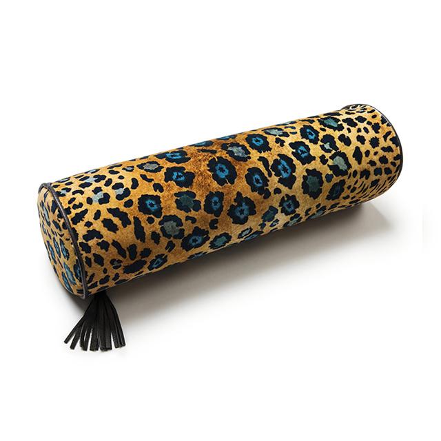 Safari Spot Bolster Pillow - Velvet - Midnight