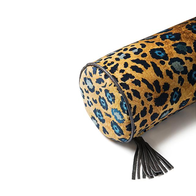 Safari Spot Bolster Pillow - Velvet - Midnight