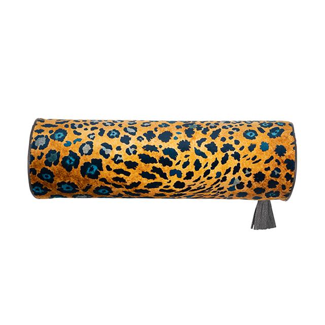 Safari Spot Bolster Pillow - Velvet - Midnight