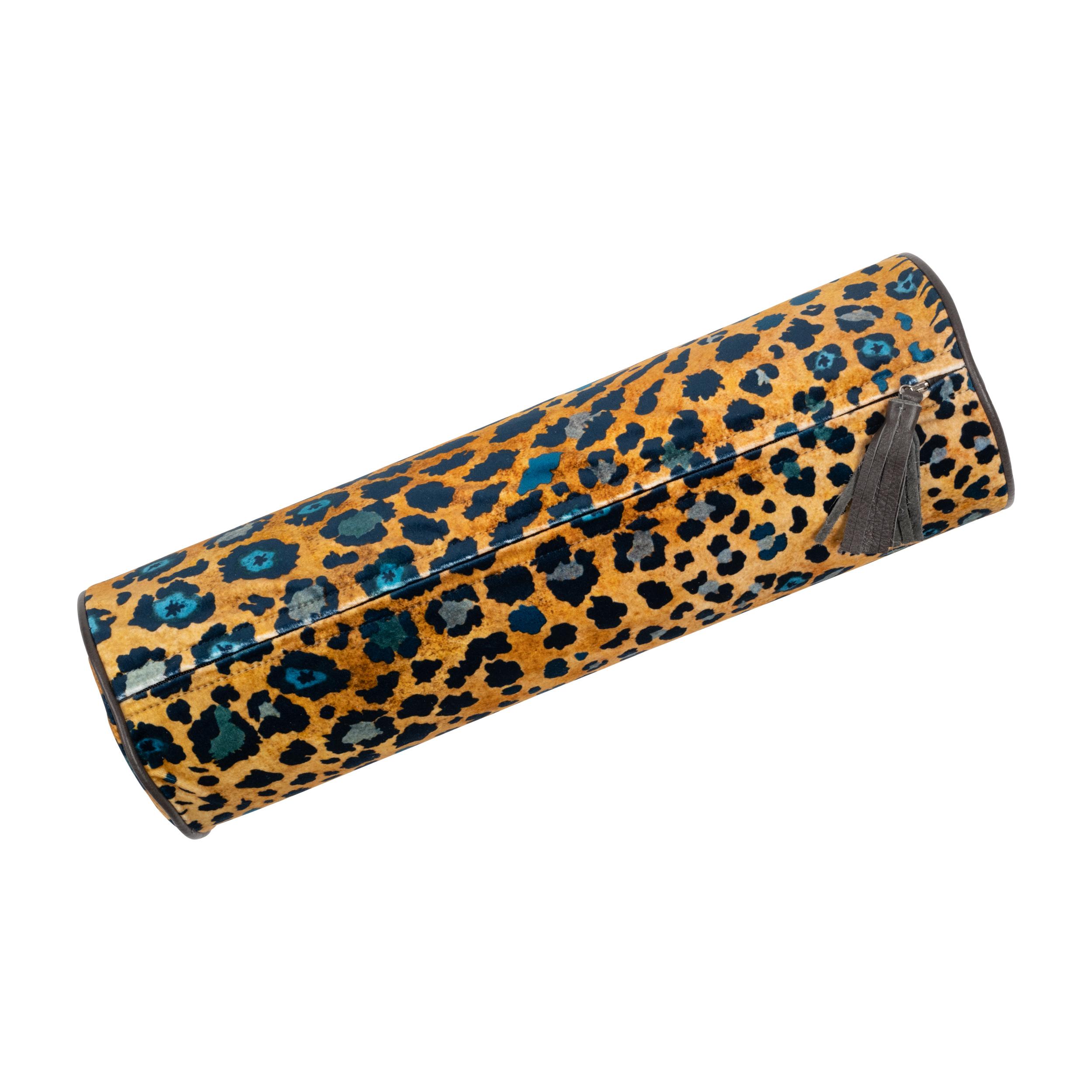 Safari Spot Bolster Pillow - Velvet - Midnight