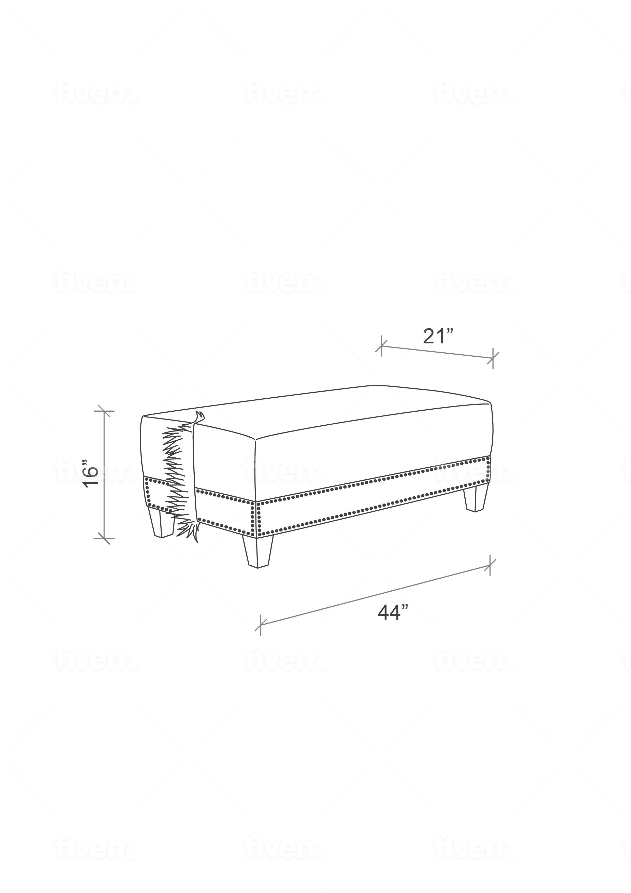 Rectangle Zebra Hide Ottoman