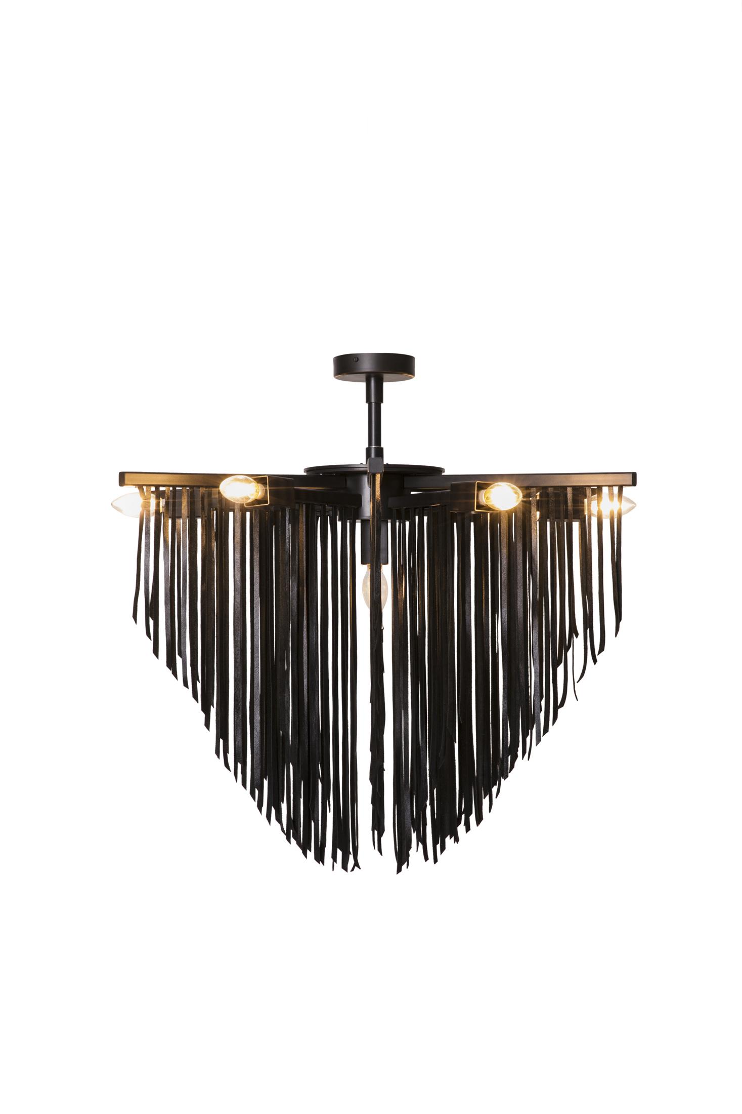 Small Starling Leather Chandelier
