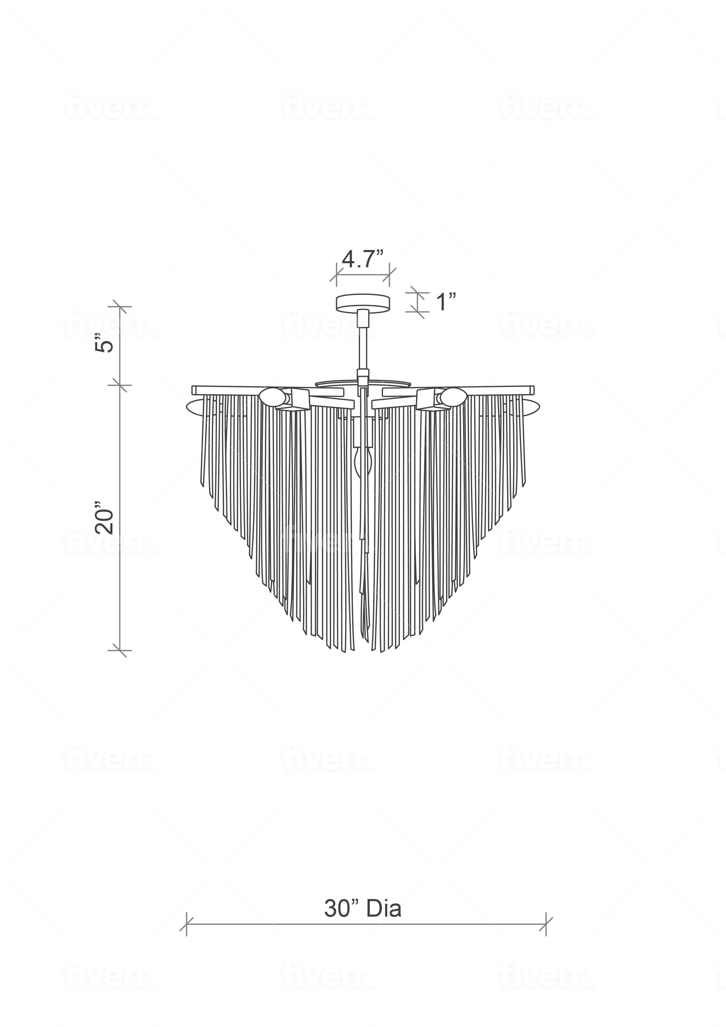 Small Starling Leather Chandelier
