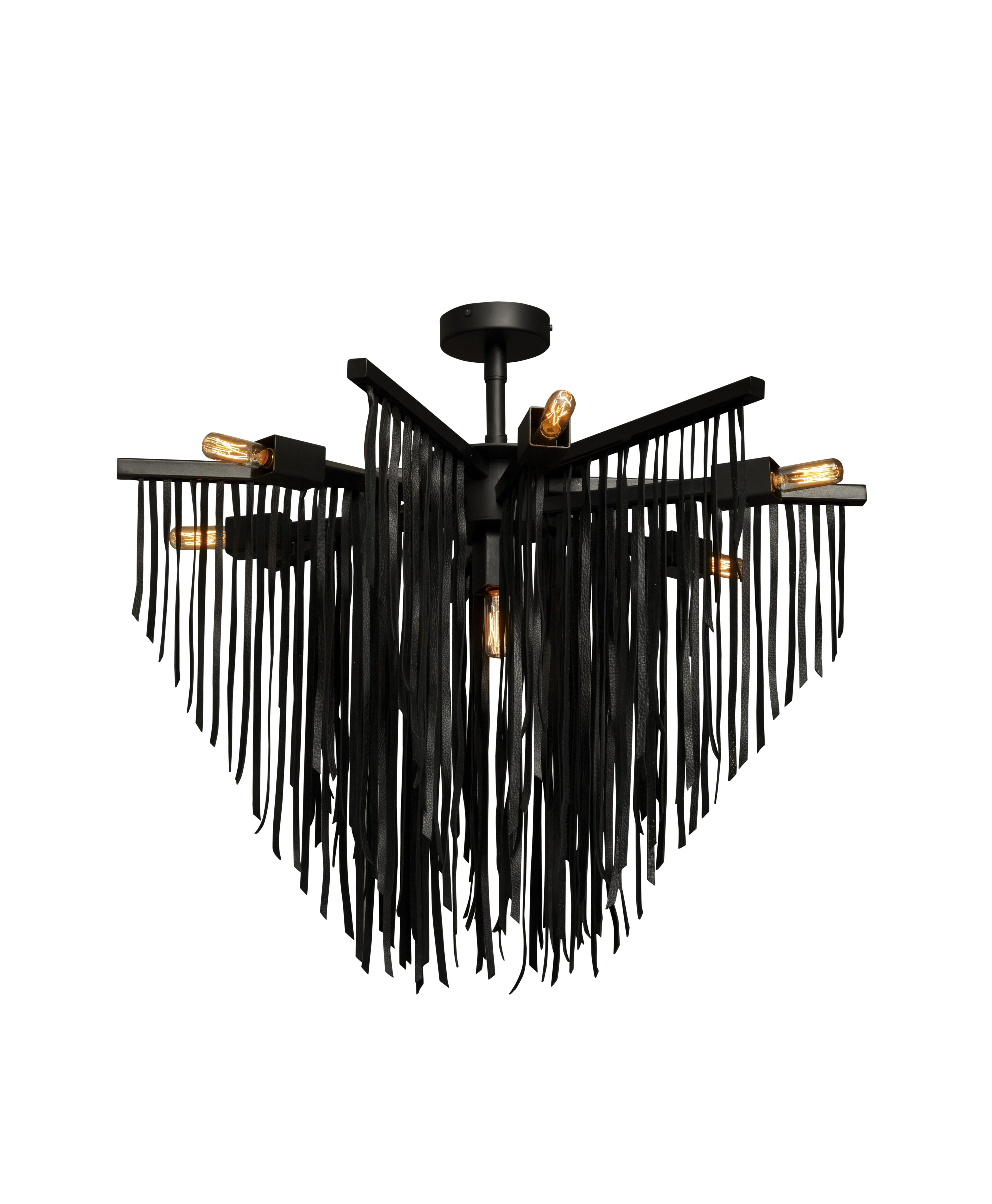 Small Starling Leather Chandelier