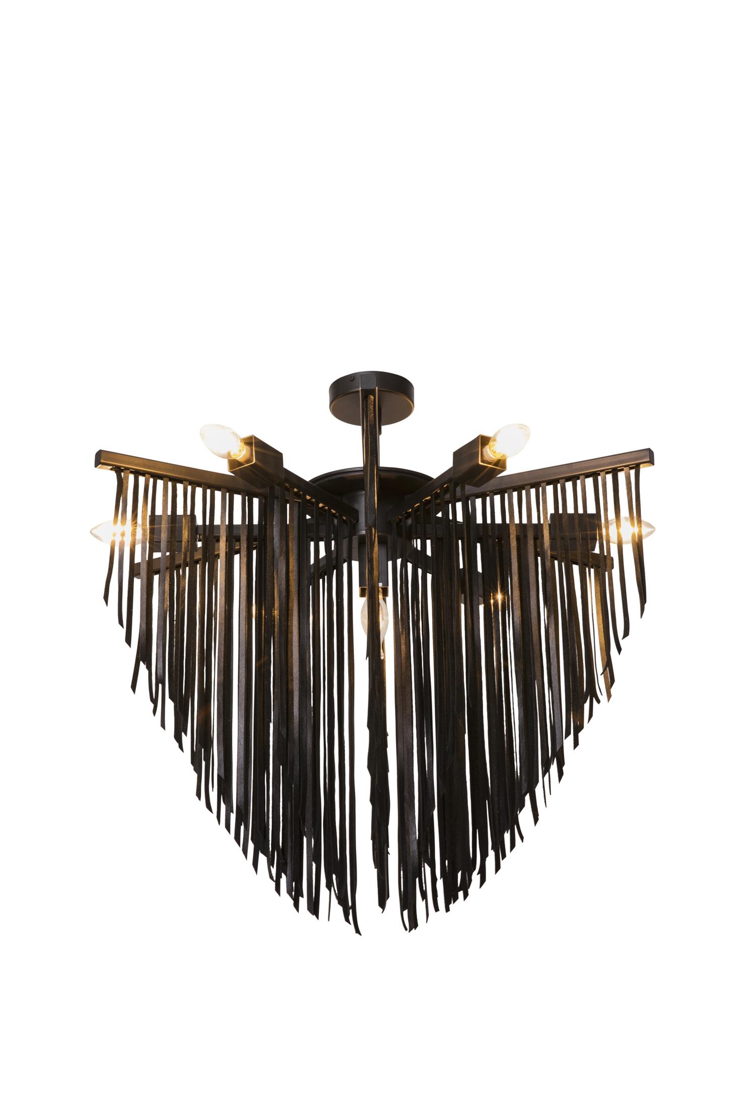 Small Starling Leather Chandelier