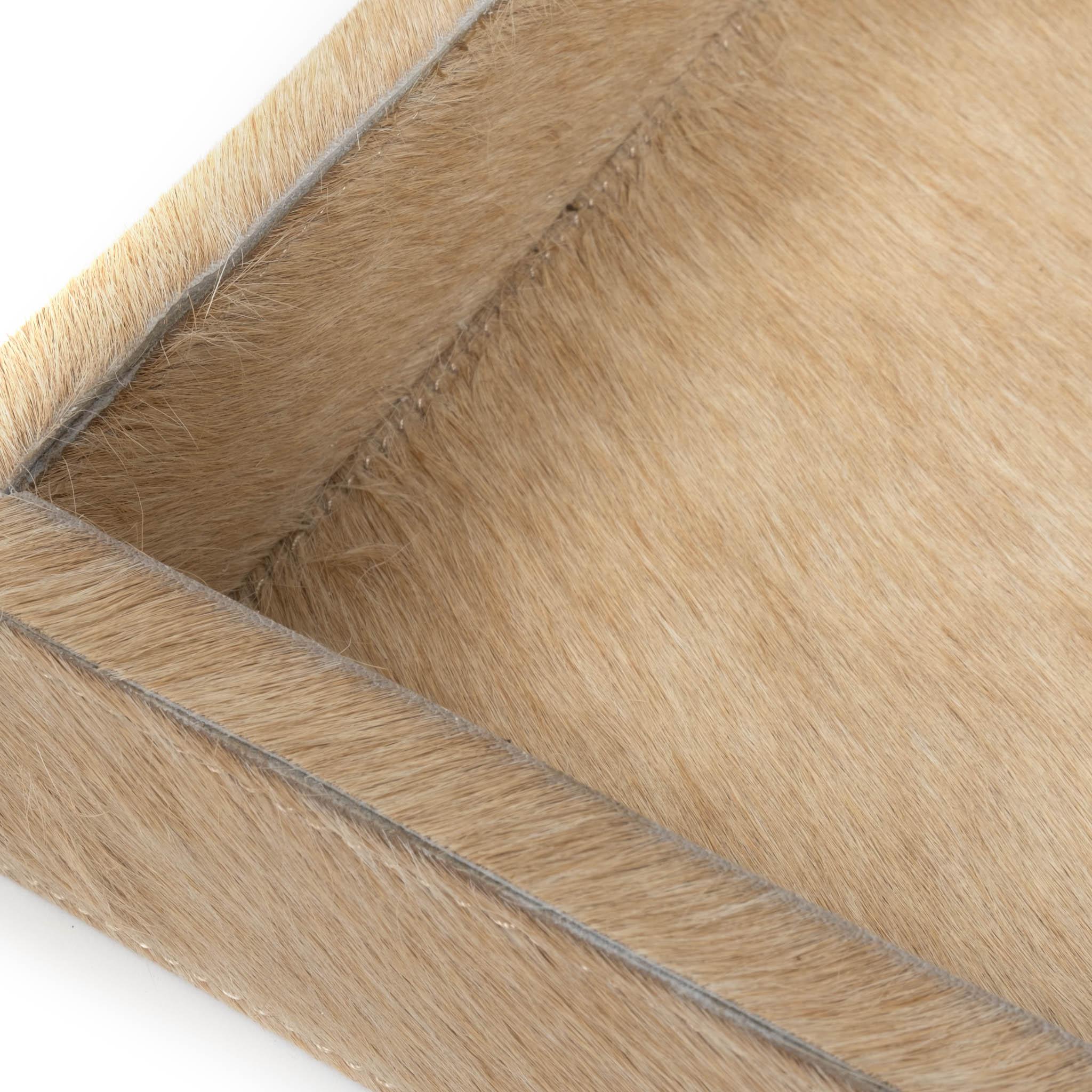 Cream Cow Hide Tray / Warthog Tusk Handles
