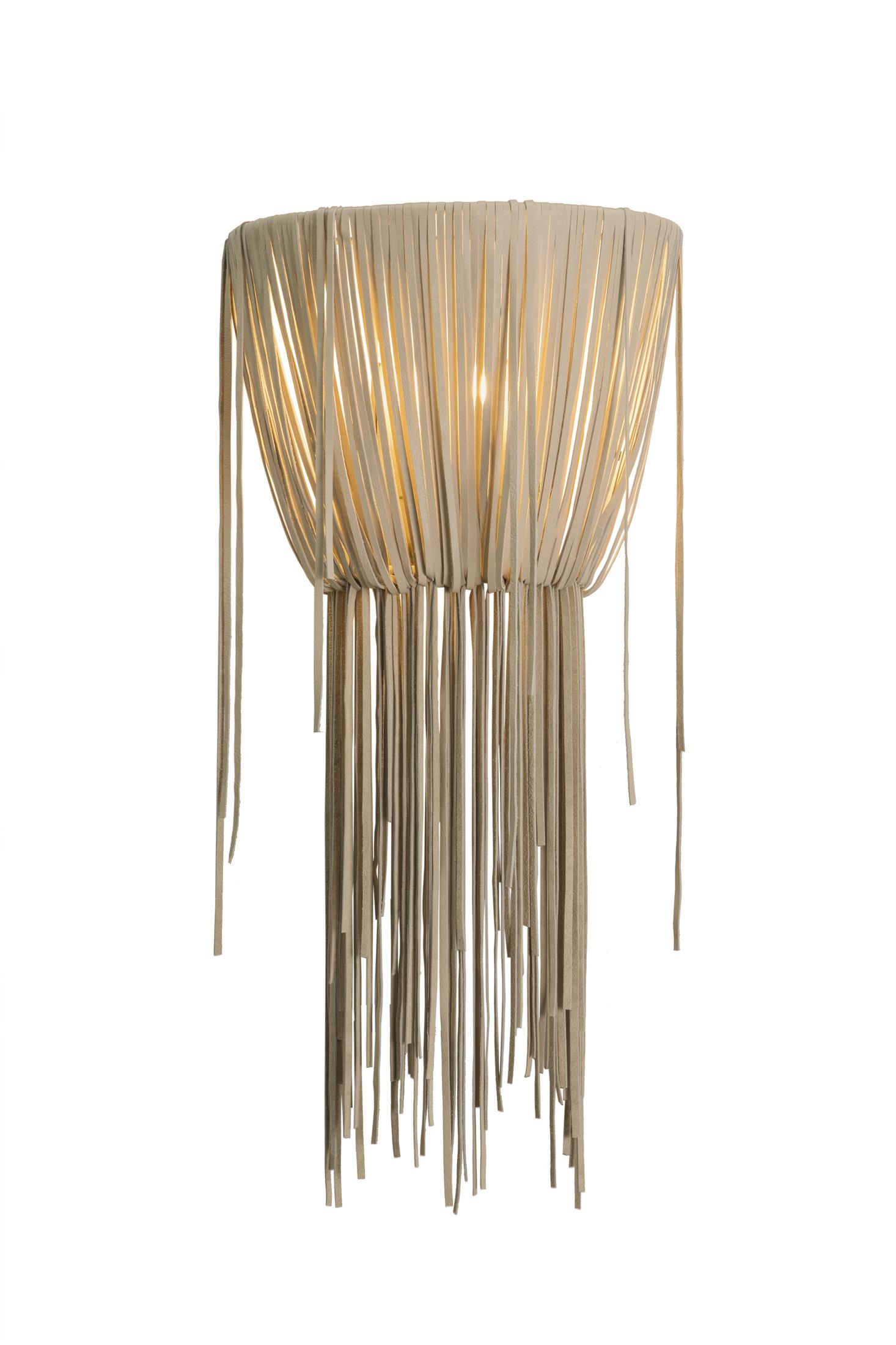 Urchin Wall Sconce - Cream-Stone Leather