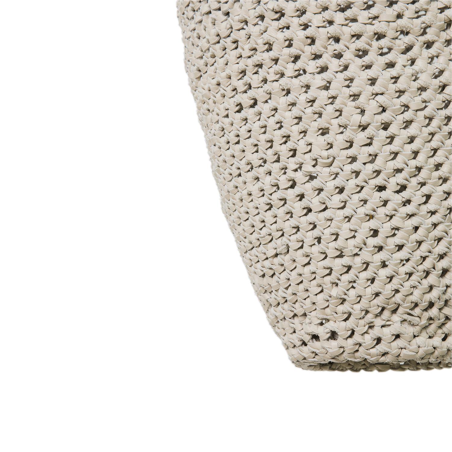 Extra Large Crocheted Leather Pod Pendant