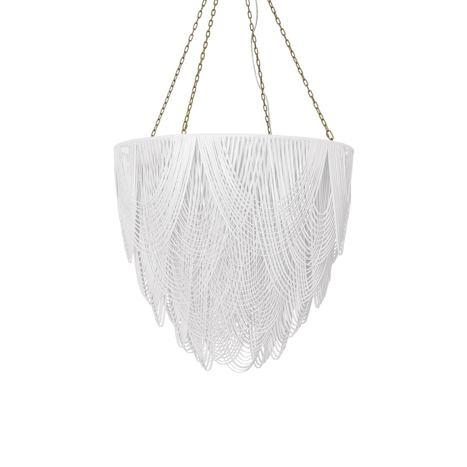 Extra Large Round Whisper Leather Chandelier in Premium Leather