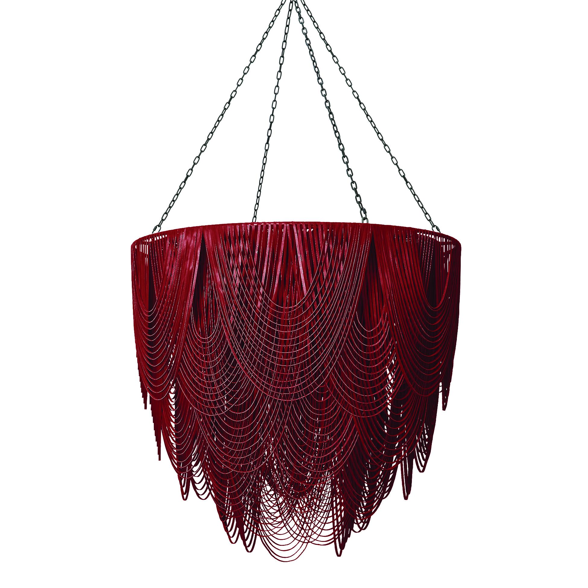 XXL Round Whisper Leather Chandelier in NeKeia Leather