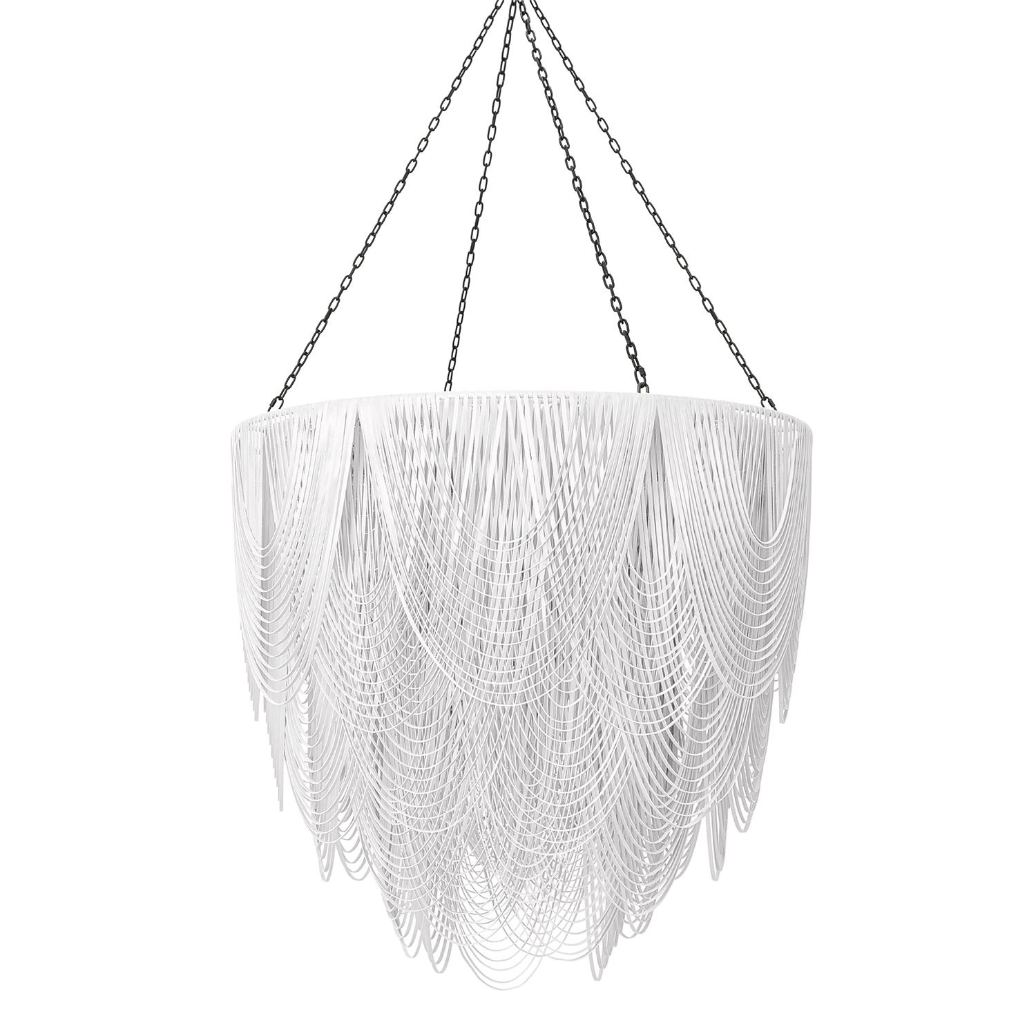 XXL Round Whisper Leather Chandelier in Premium Leather