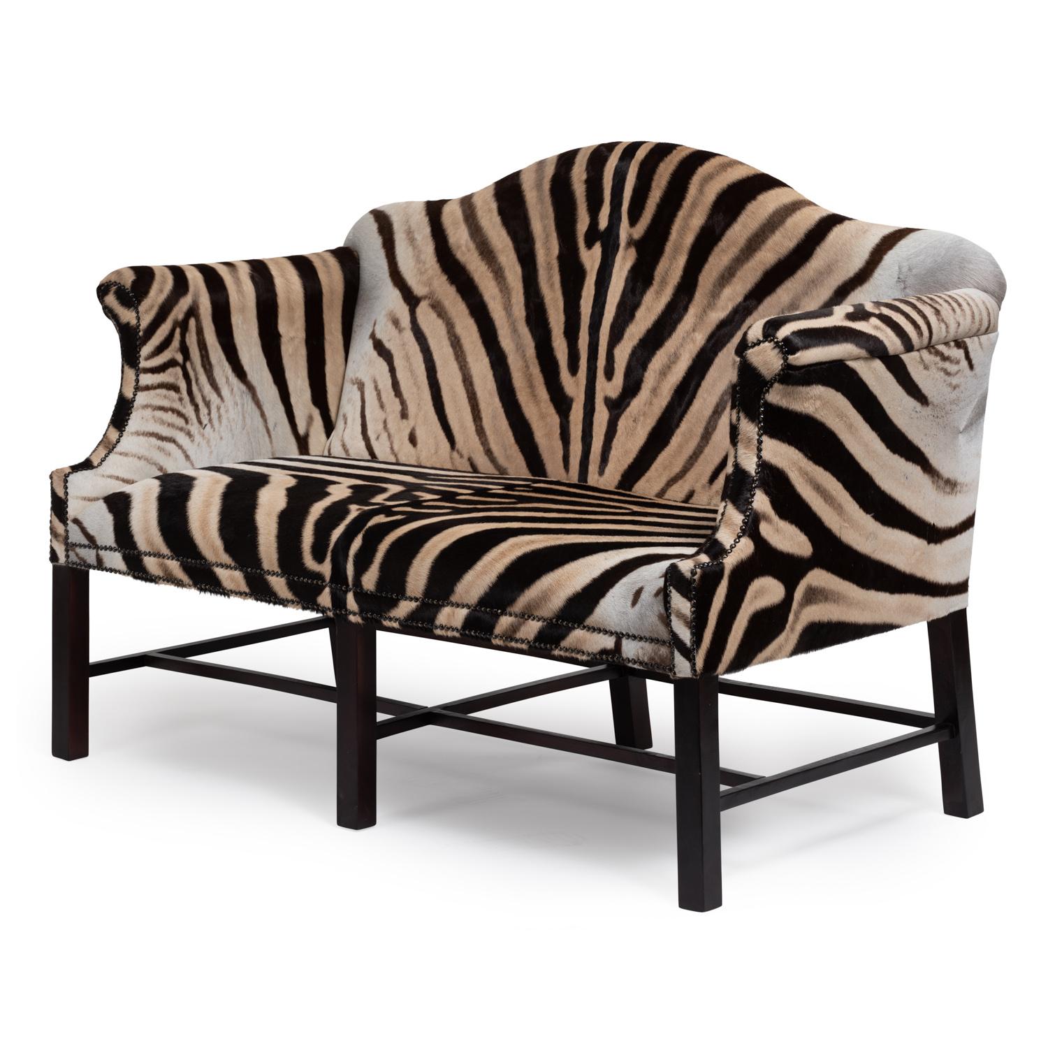 Zebra Hide Settee
