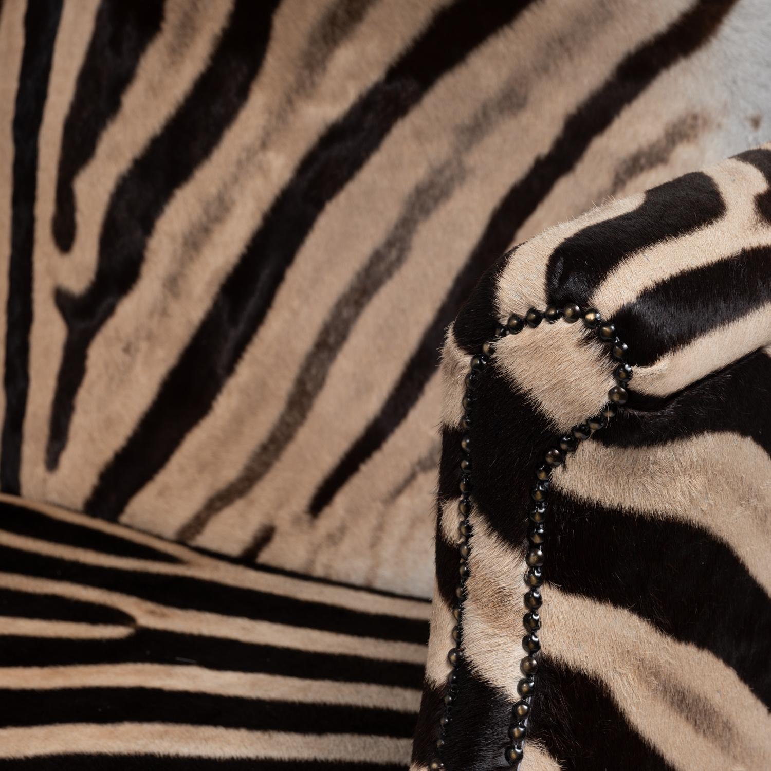 Zebra Hide Settee