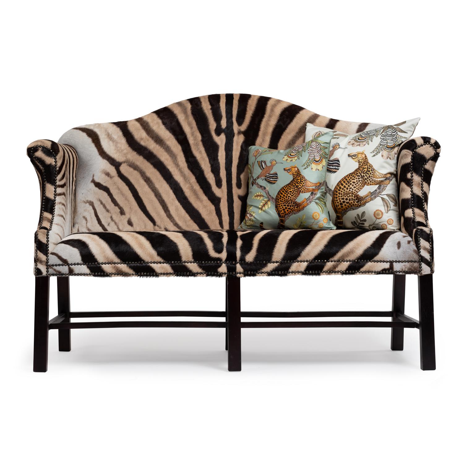 Zebra Hide Settee