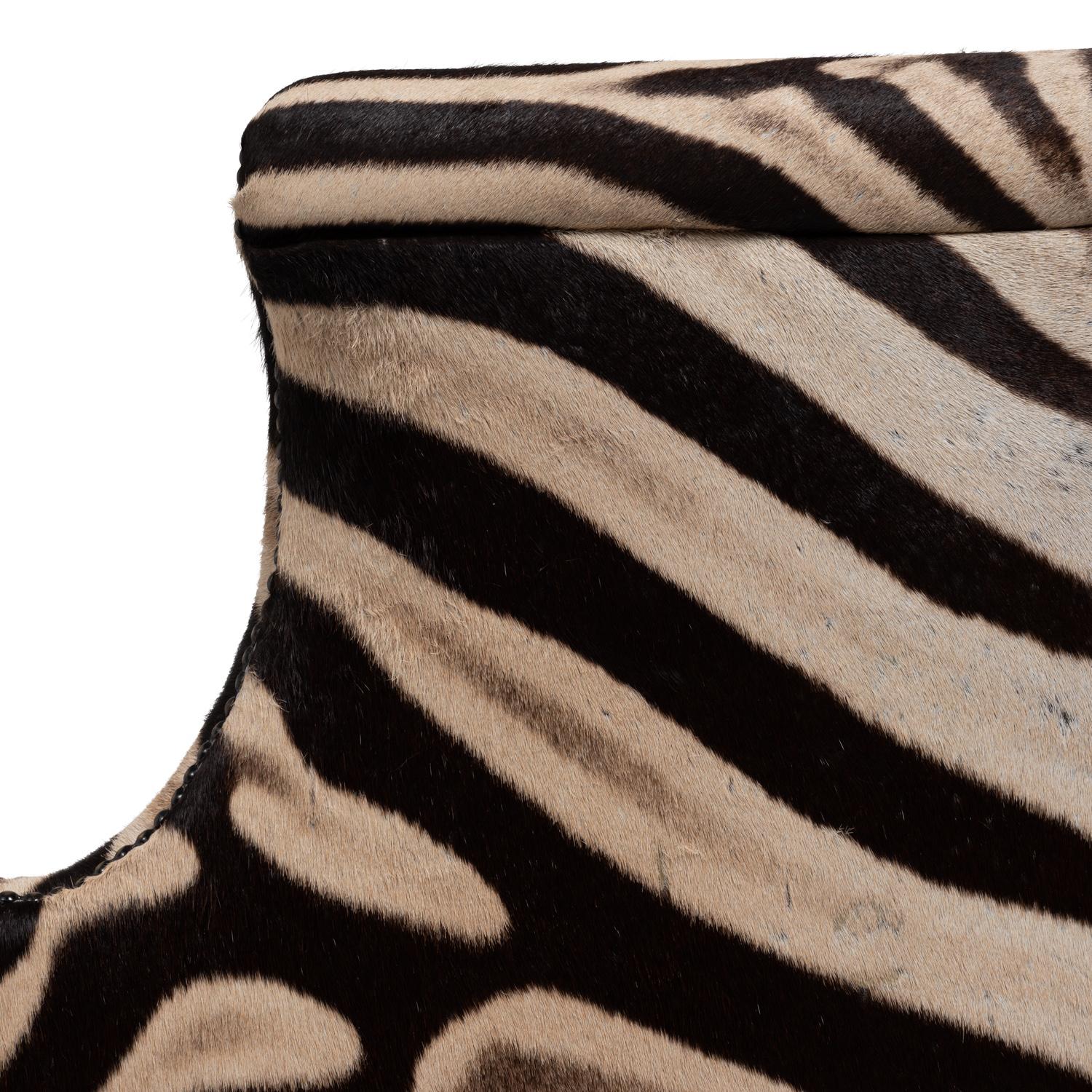 Zebra Hide Settee