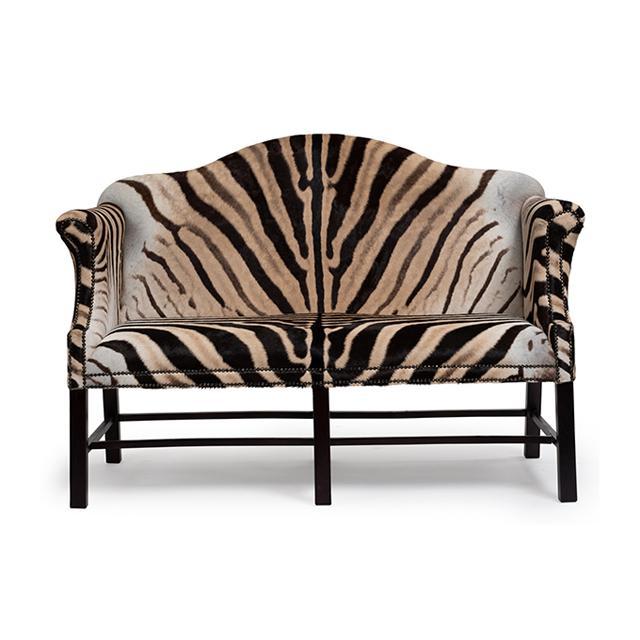 Zebra deals print settee