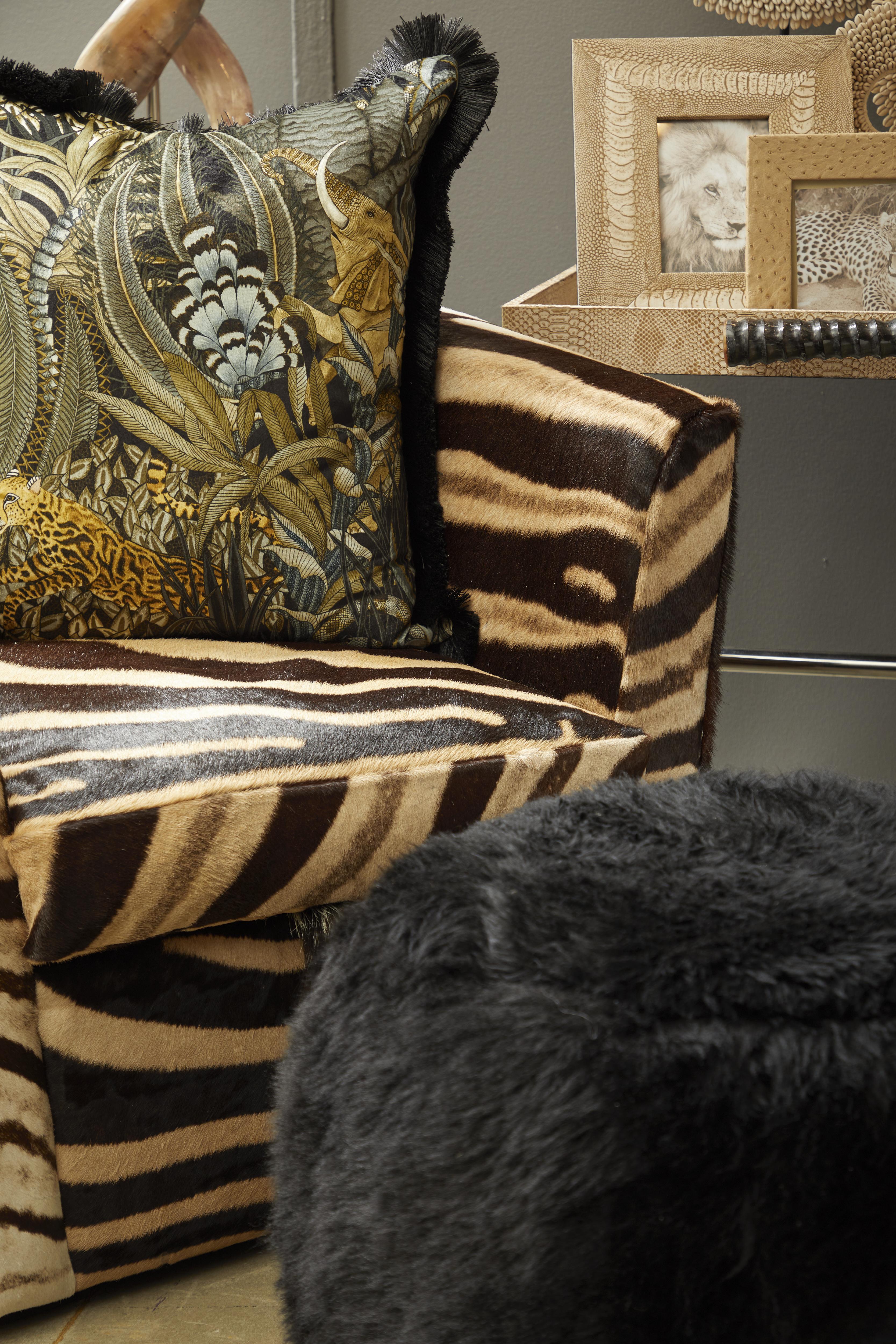 Zebra Hide Tub Chair