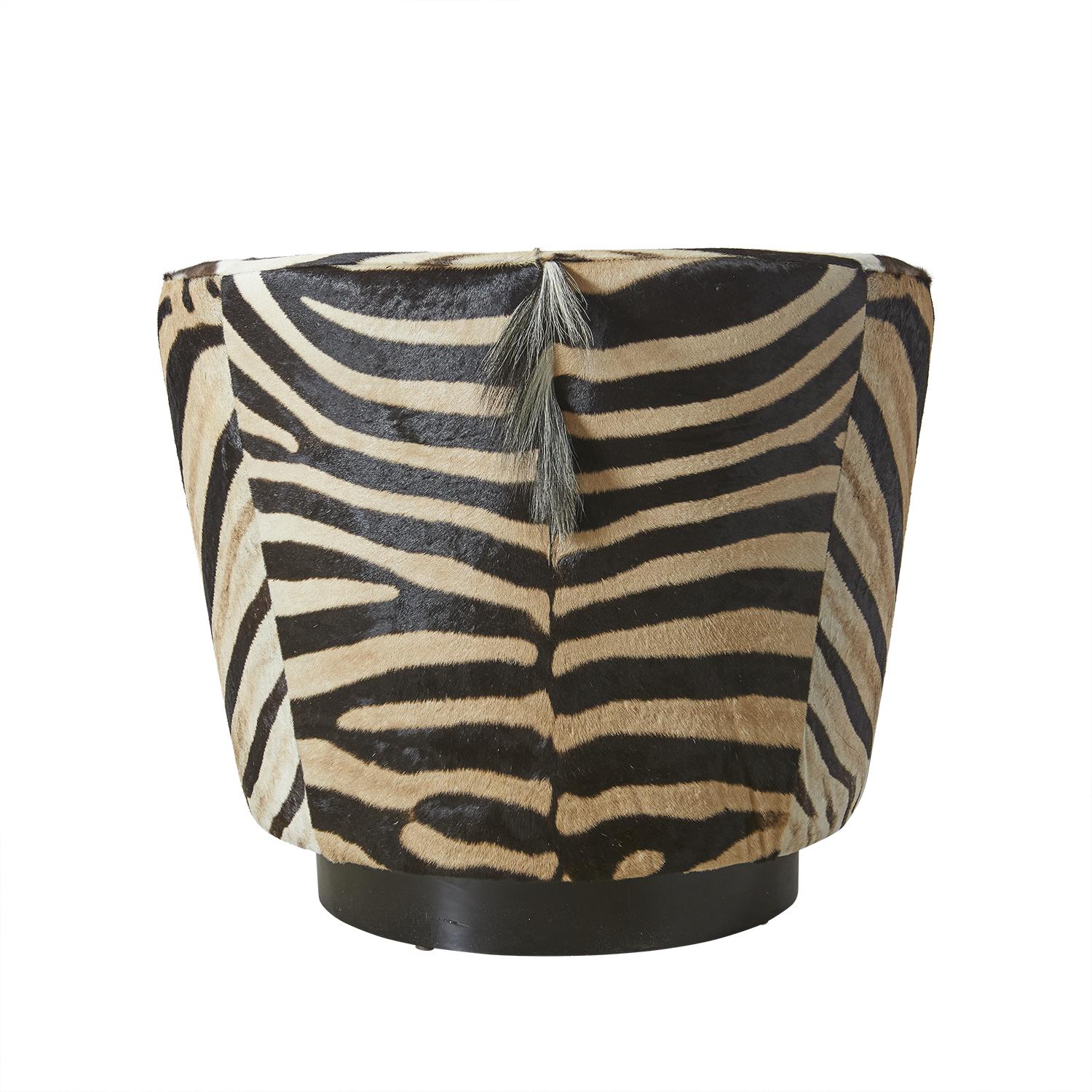 Zebra Hide Swivel Chair