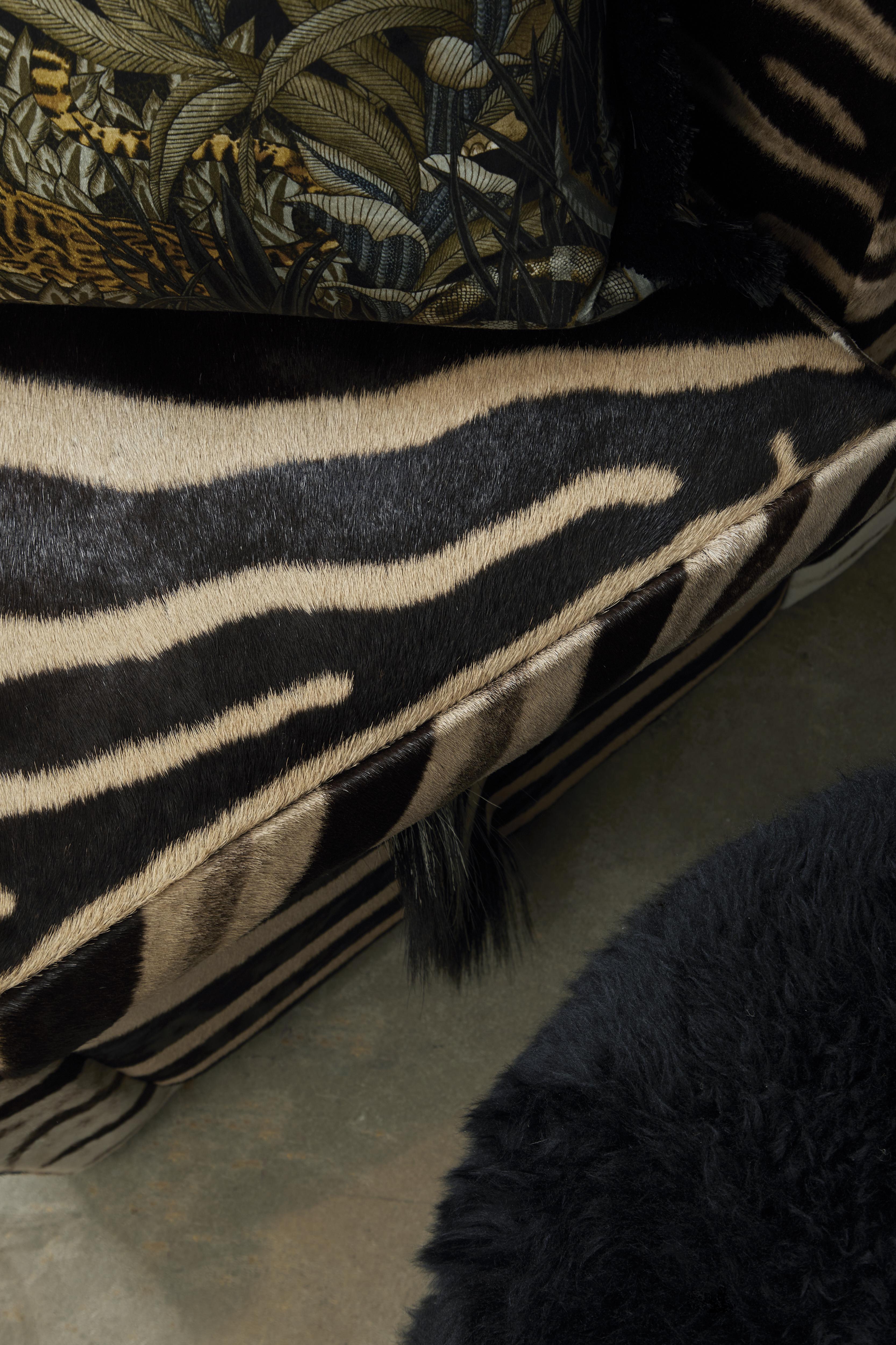 Zebra Hide Swivel Chair