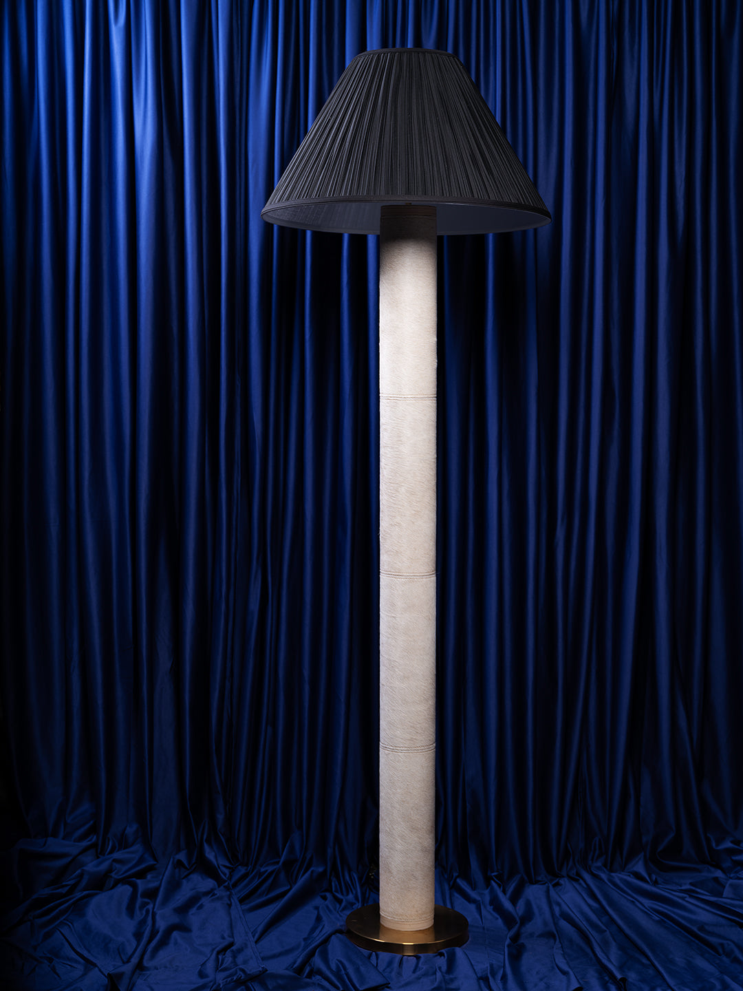 Nawi Floor Lamp in Cream Cow Hide