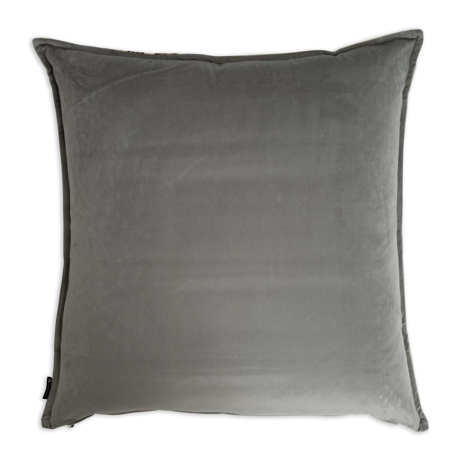 Camp Critters Pillow - Velvet - Stone