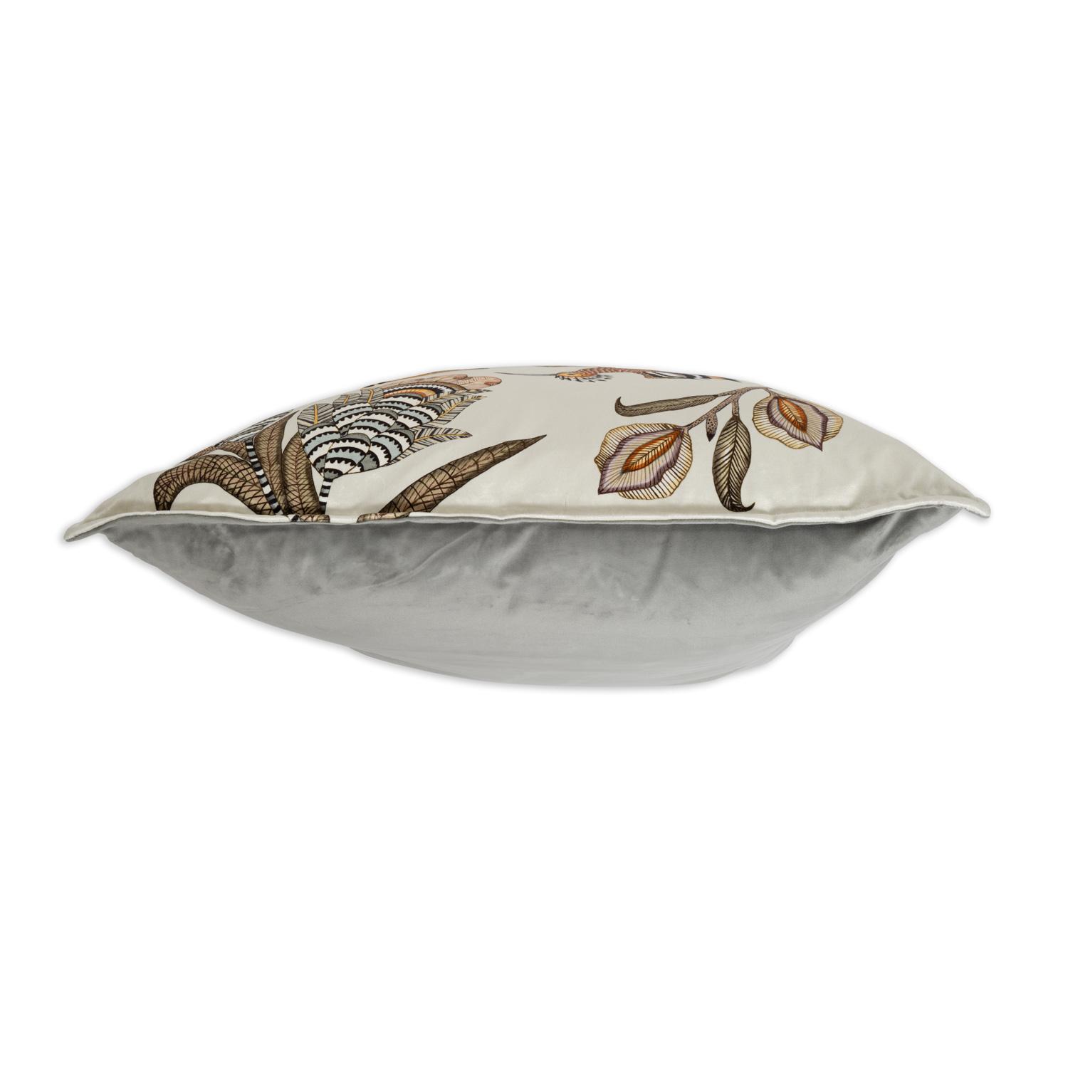 Camp Critters Pillow - Velvet - Stone