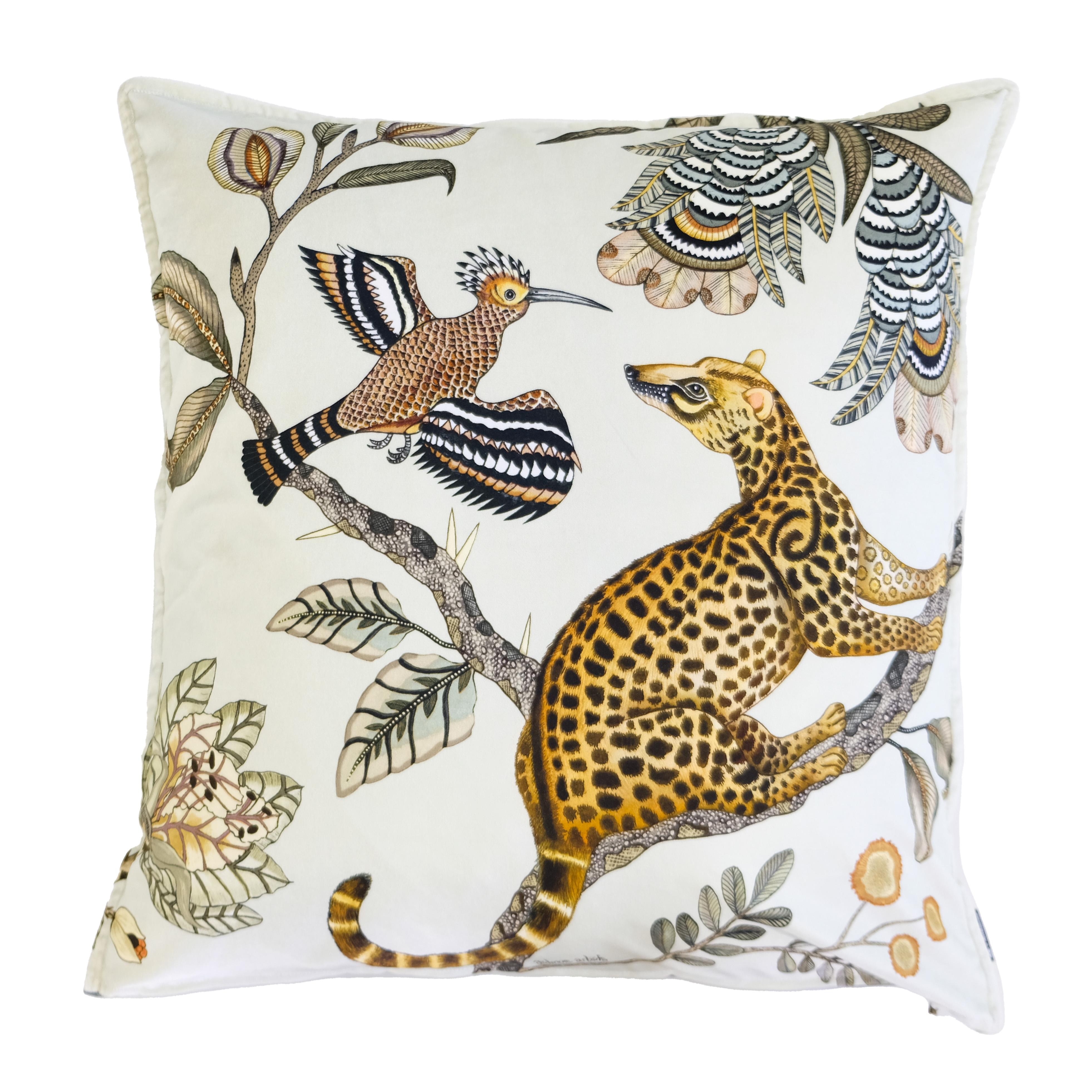Camp Critters Pillow - Velvet - Stone