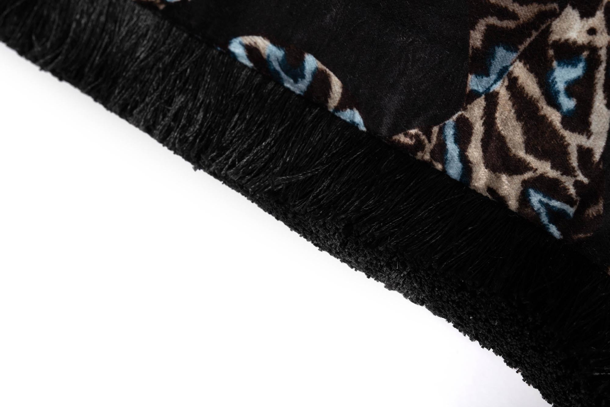 Cheetah Kings Pillow - Velvet w/ Fringe - Starry Night